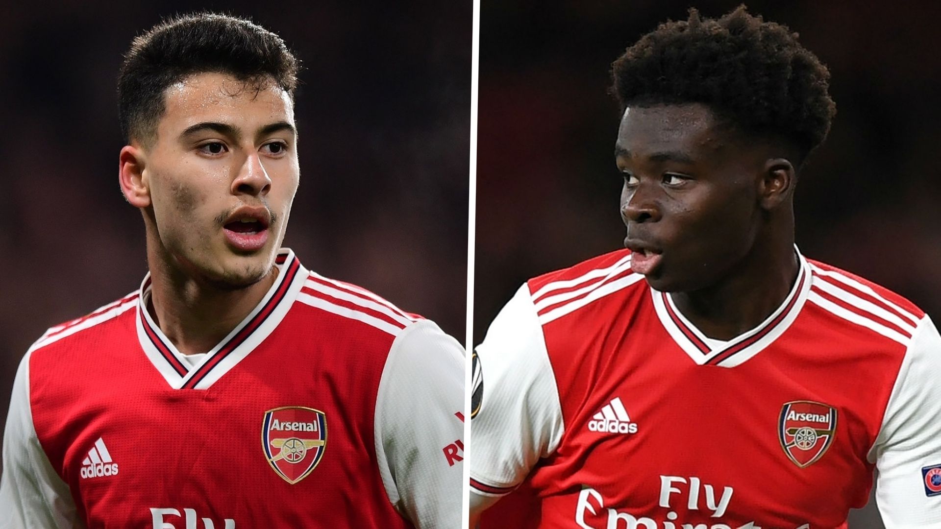 Gabriel Martinelli Bukayo Saka Arsenal 2019-20