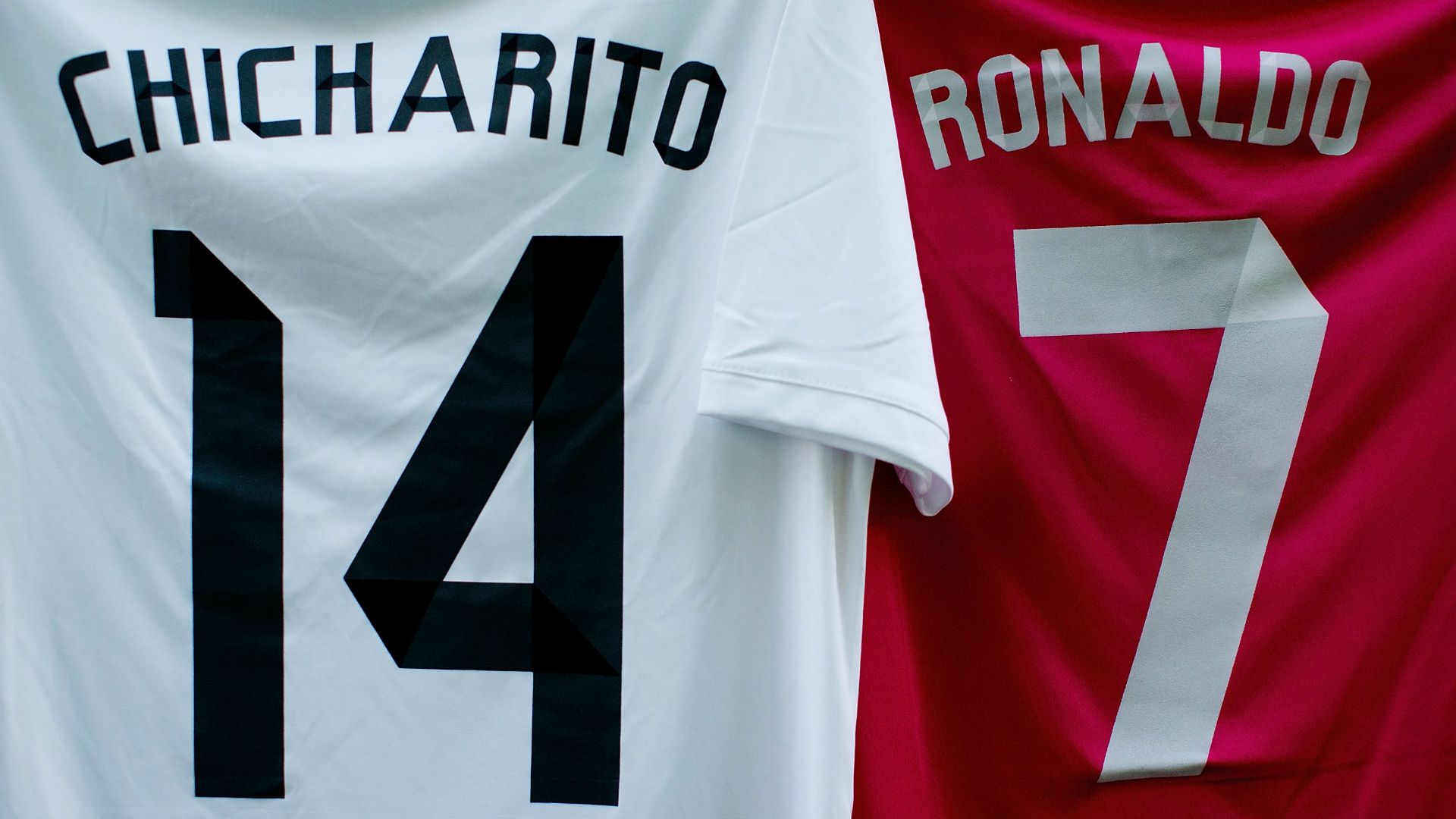 Javier Chicharito Hernandez and Cristiano Ronaldo shirts Real Madrid Ludogorets UEFA Champions League 12092014