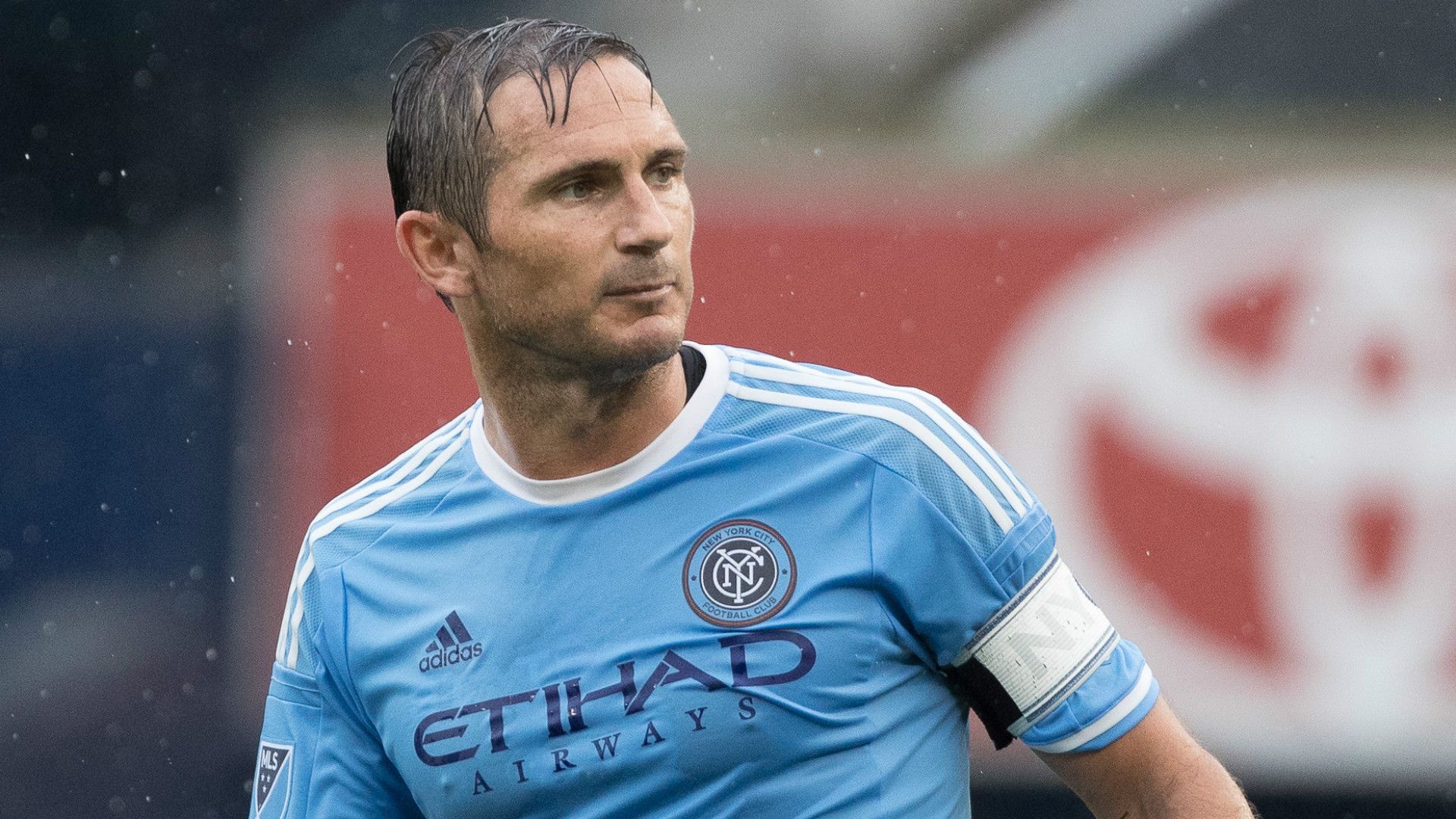 Frank Lampard pictured in a Manchester City shirt for the