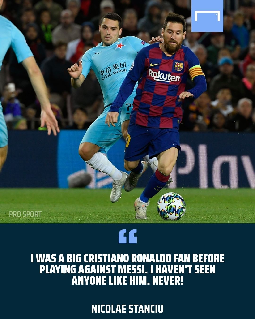 Nicolae Stanciu Lionel Messi Barcelona Slavia Prague GFX