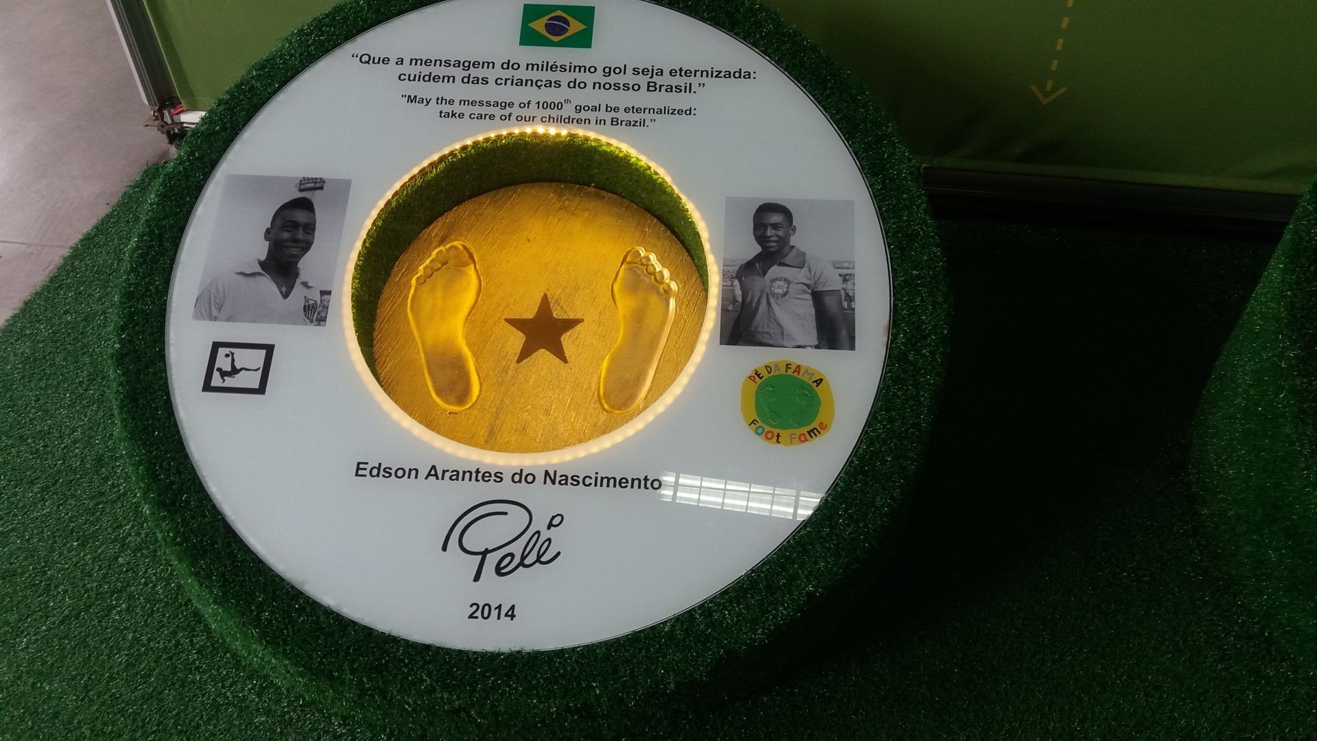 Museu Pelé em Santos, pegada