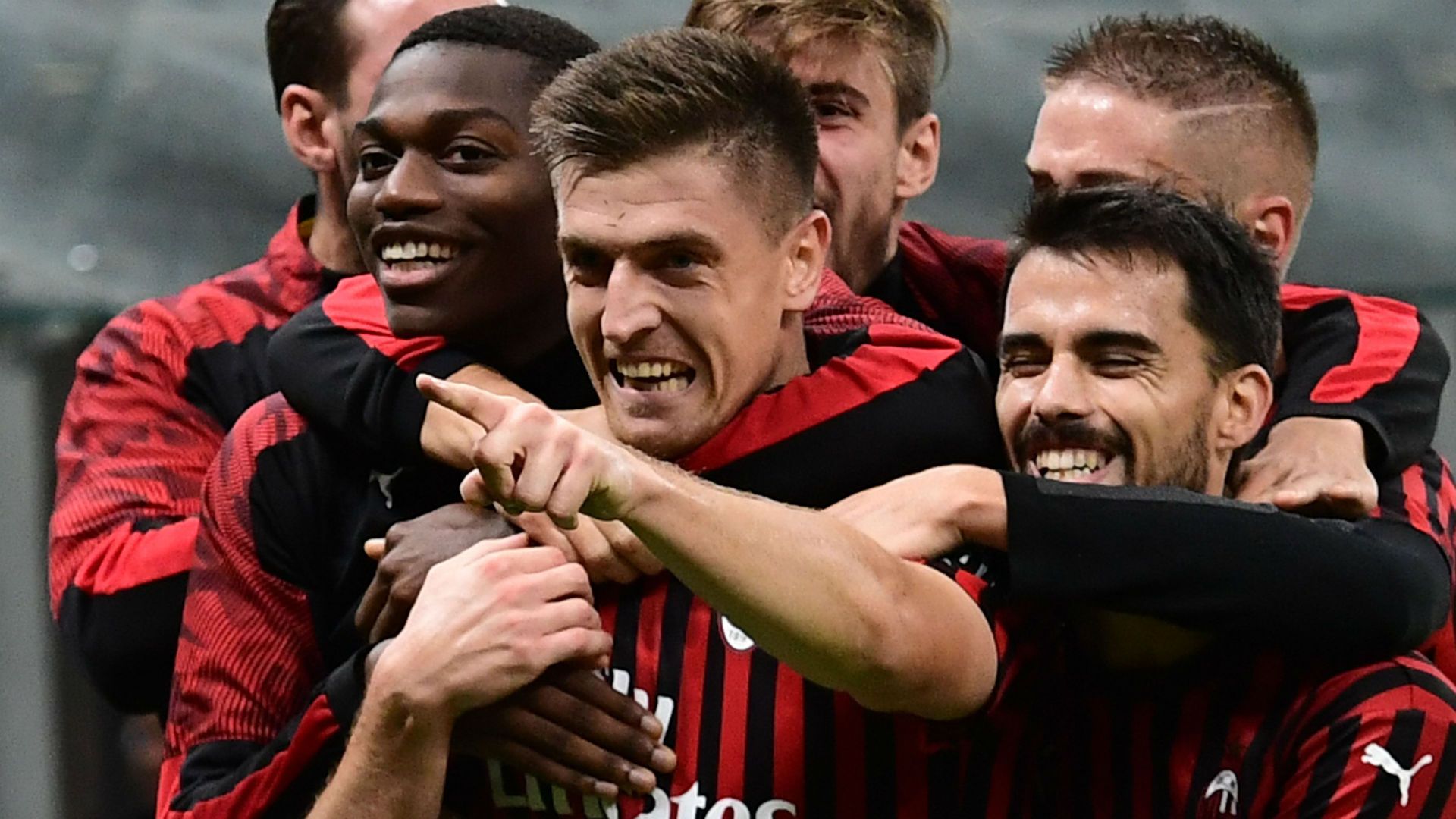 Piatek Milan Lecce Serie A