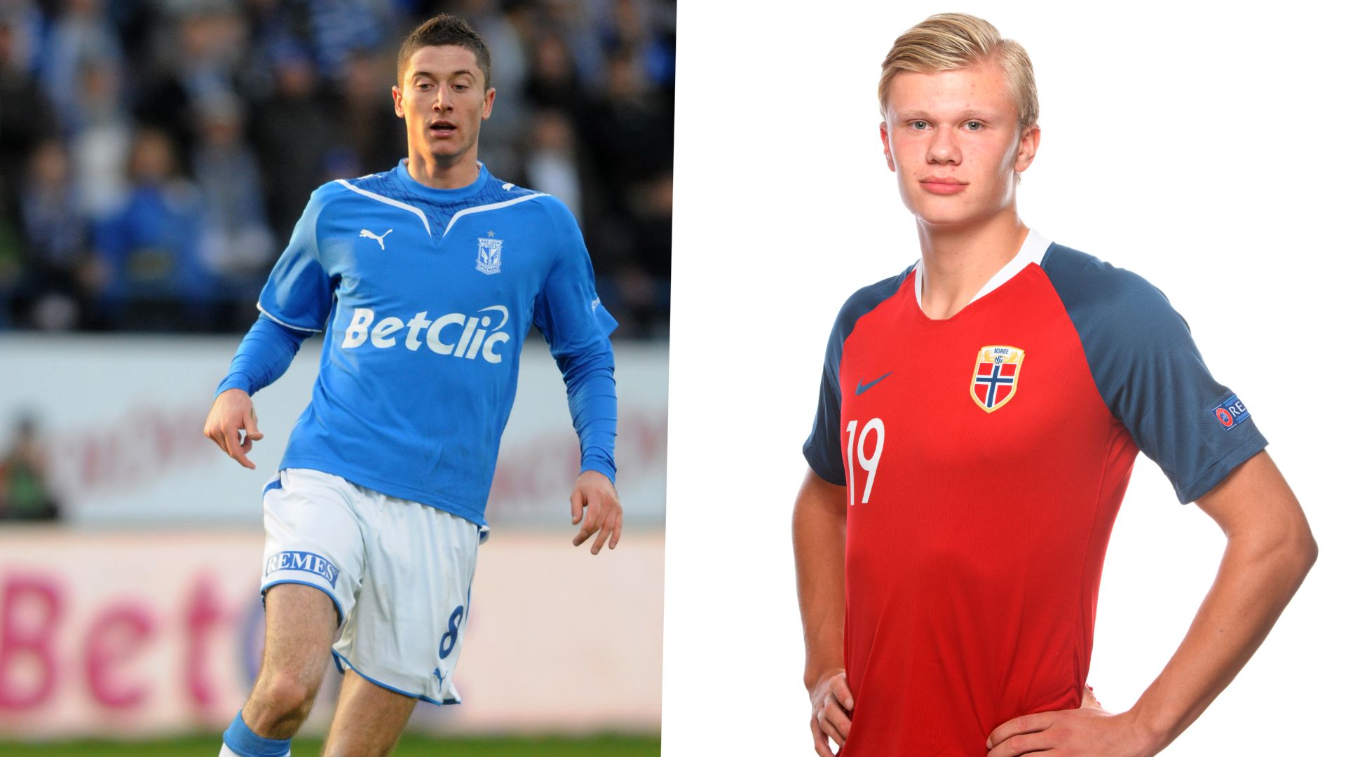 Robert Lewandowski Erling Haaland GFX