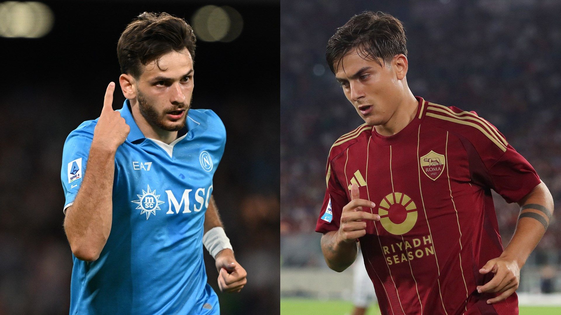 Kvaratshelia Dybala Napoli Roma