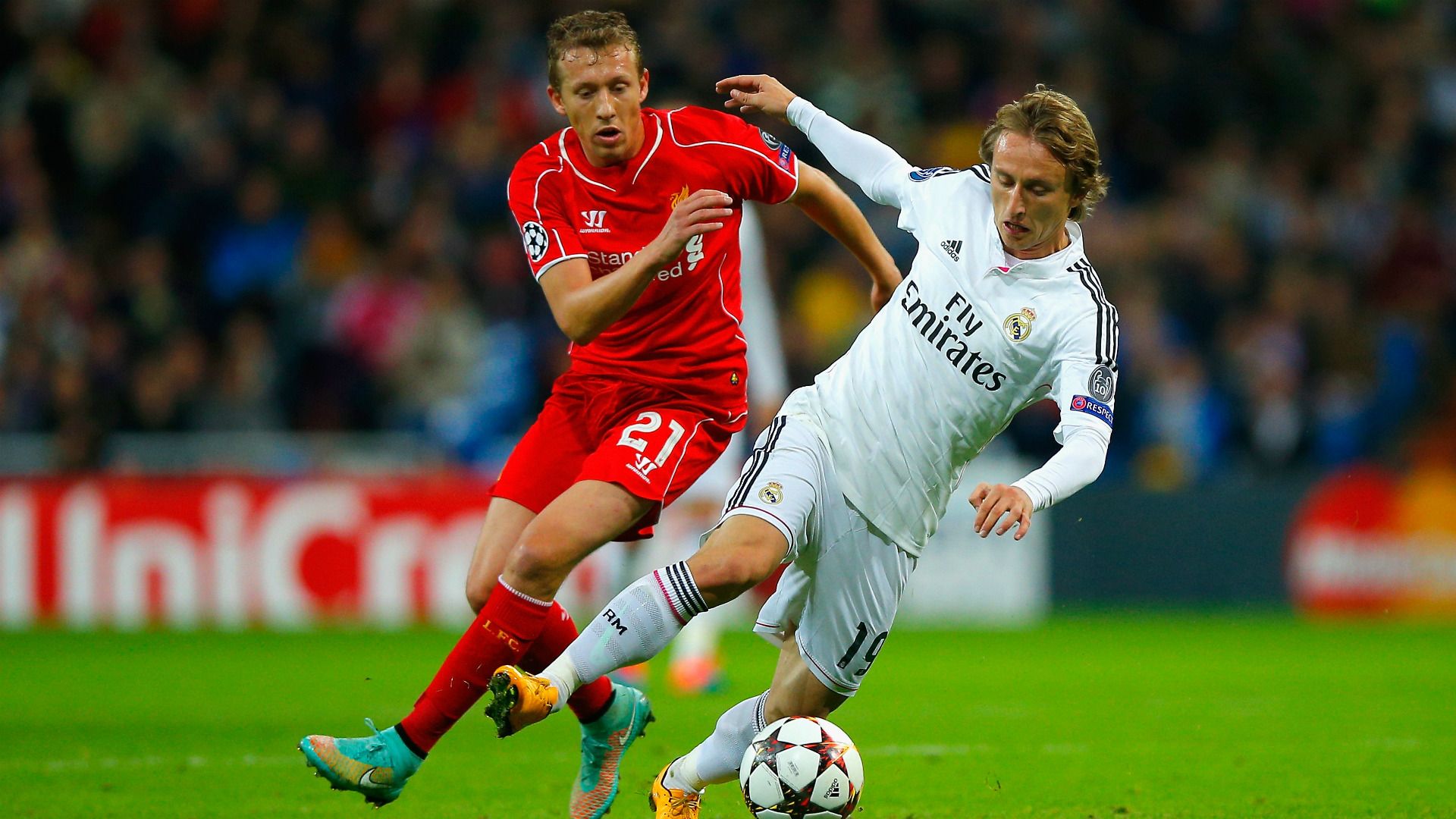 Lucas Leiva Luka Modric Real Madrid Liverpool UEFA Champions League 11042014