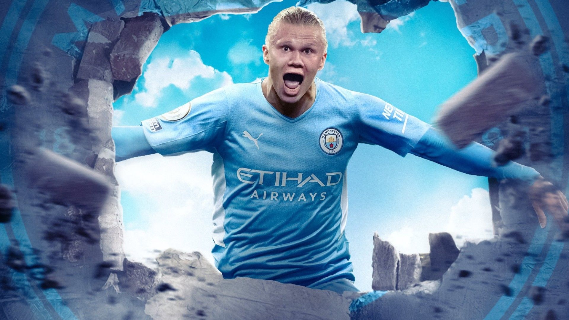 Haaland Manchester City GFX