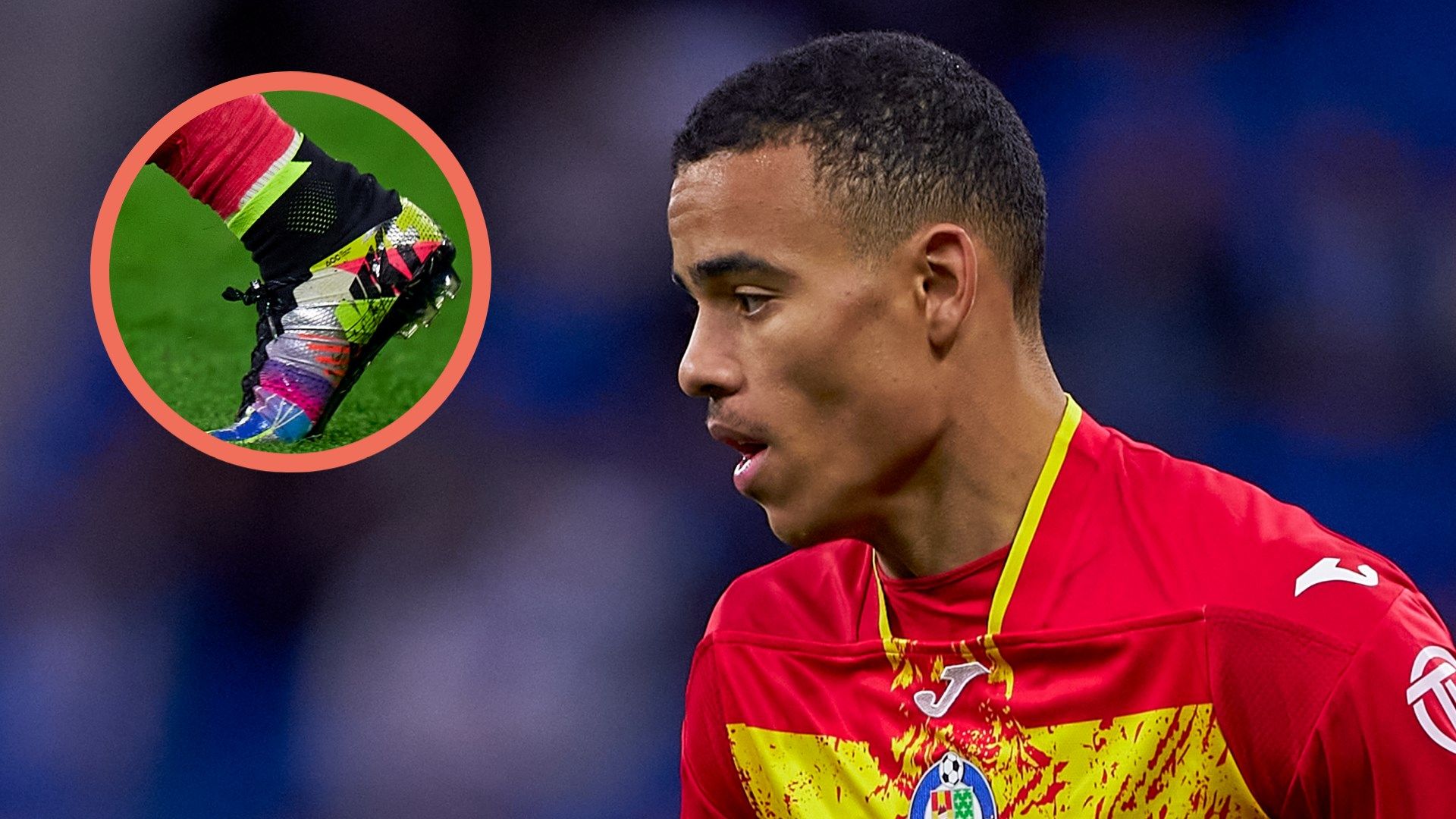 Mason Greenwood wears special never-before-seen multicoloured Nike