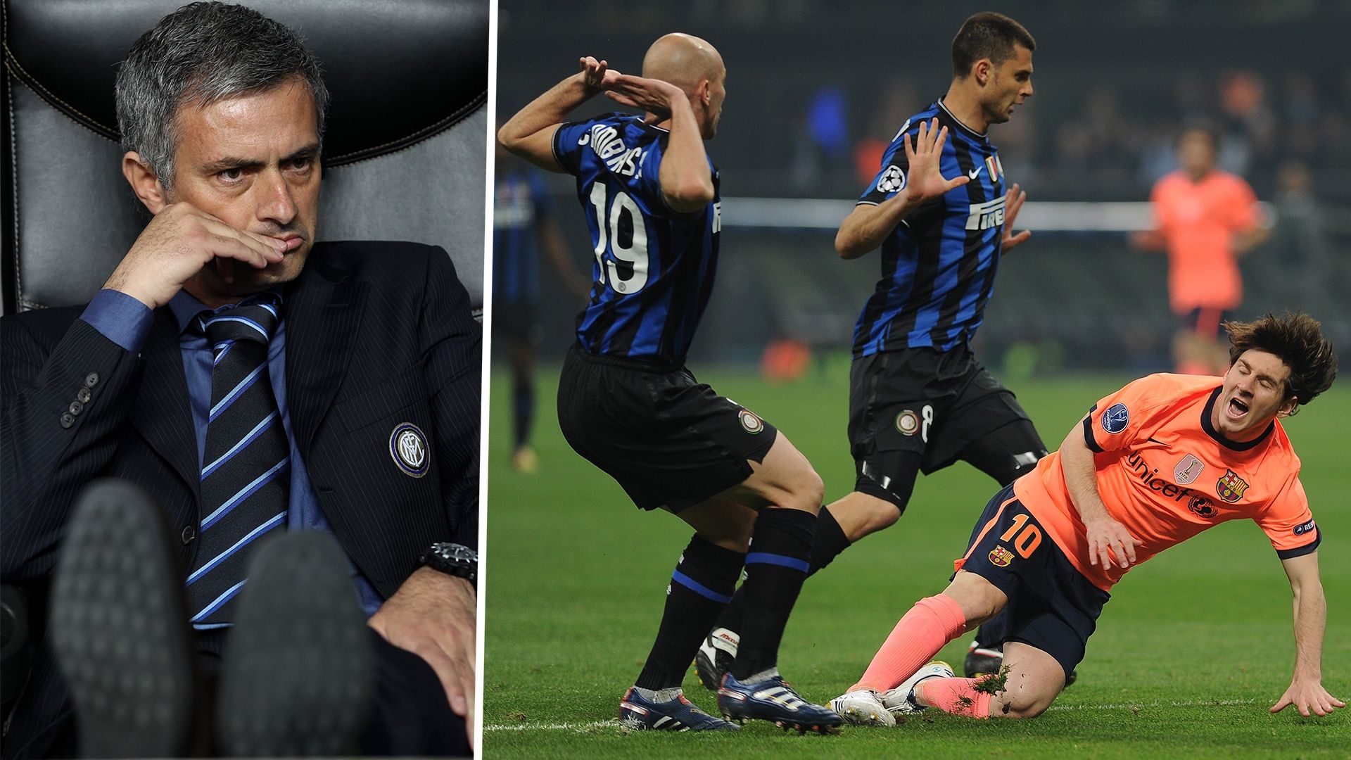 Jose Mourinho Lionel Messi 2010