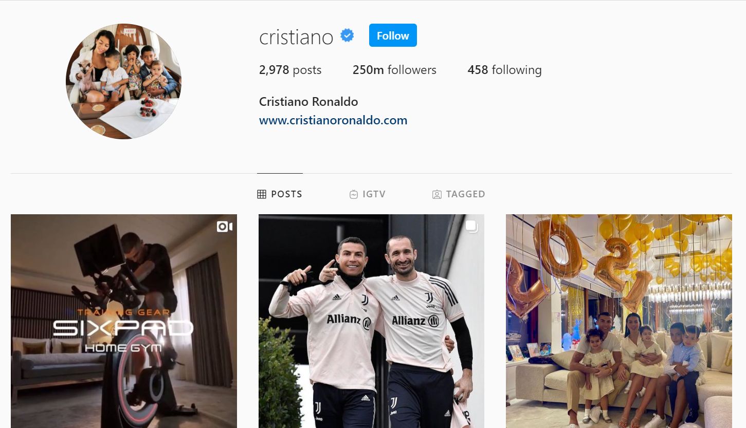 Cristiano Ronaldo - Instagram 2021