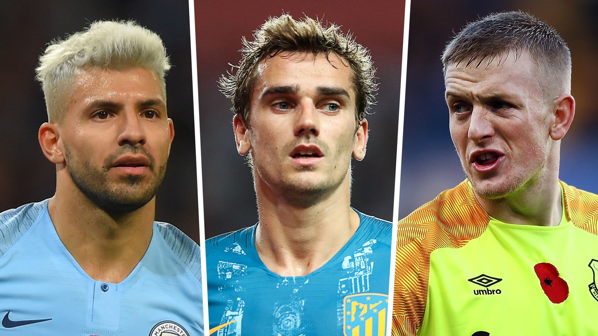 Sergio Aguero Antoine Griezmann Jordan Pickford 2018