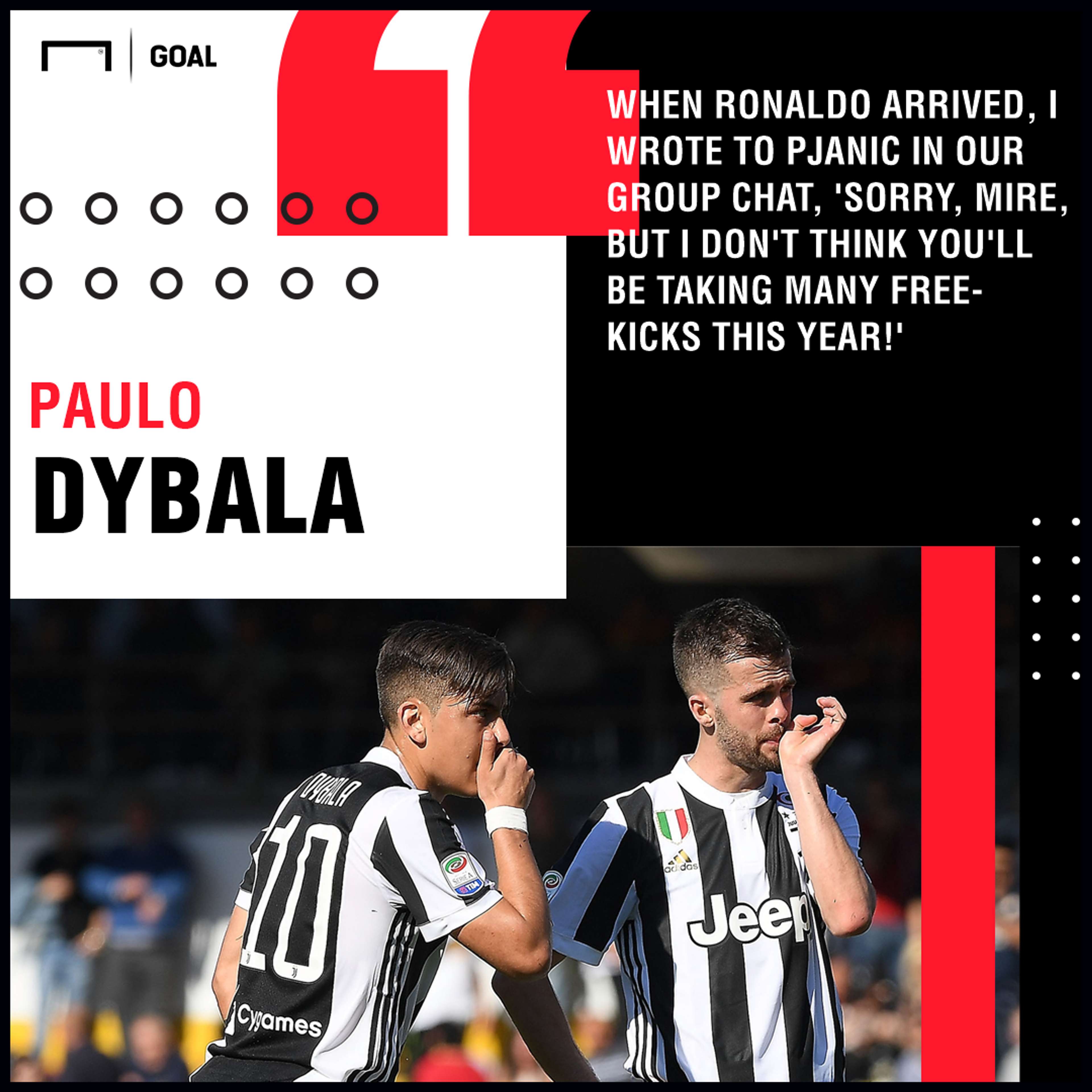 Paulo Dybala Miralem Pjanic Ronaldo Juventus Frees PS