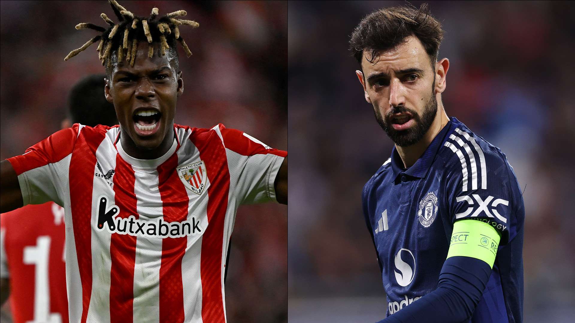 Nico Williams Athletic Bilbao Bruno Fernandes Man Utd