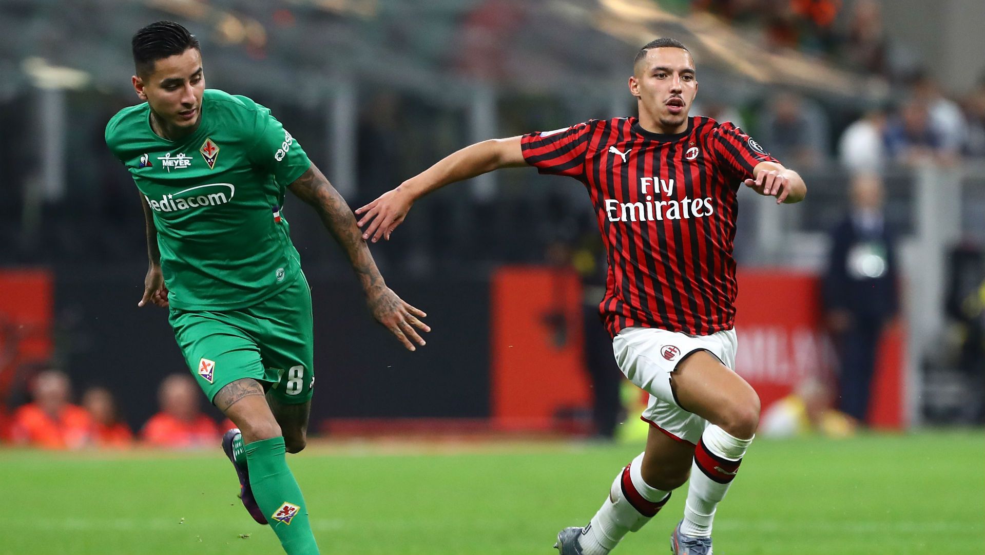 290919 Milan Fiorentina Ismael Bennacer Erick Pulgar