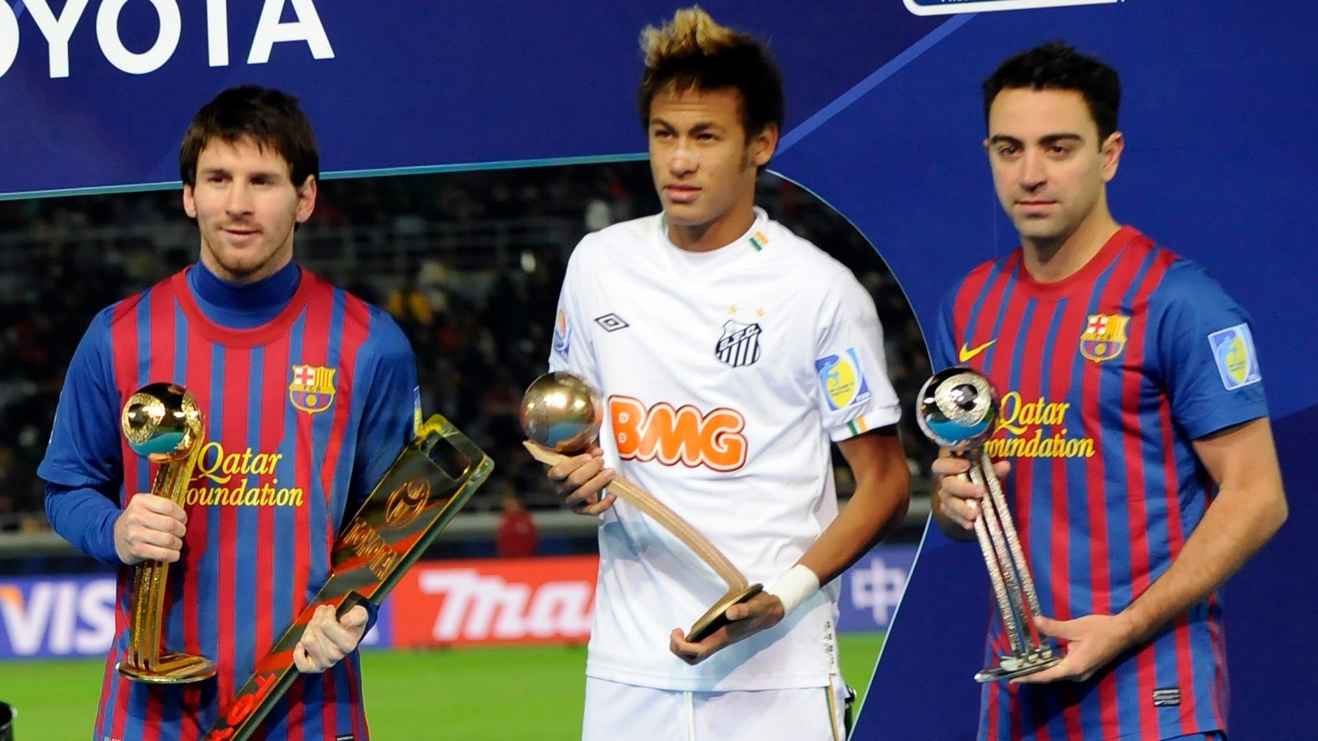 Lionel Messi Neymar Xavi 2011