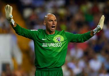 Malaga goalkeeper Willy Caballero