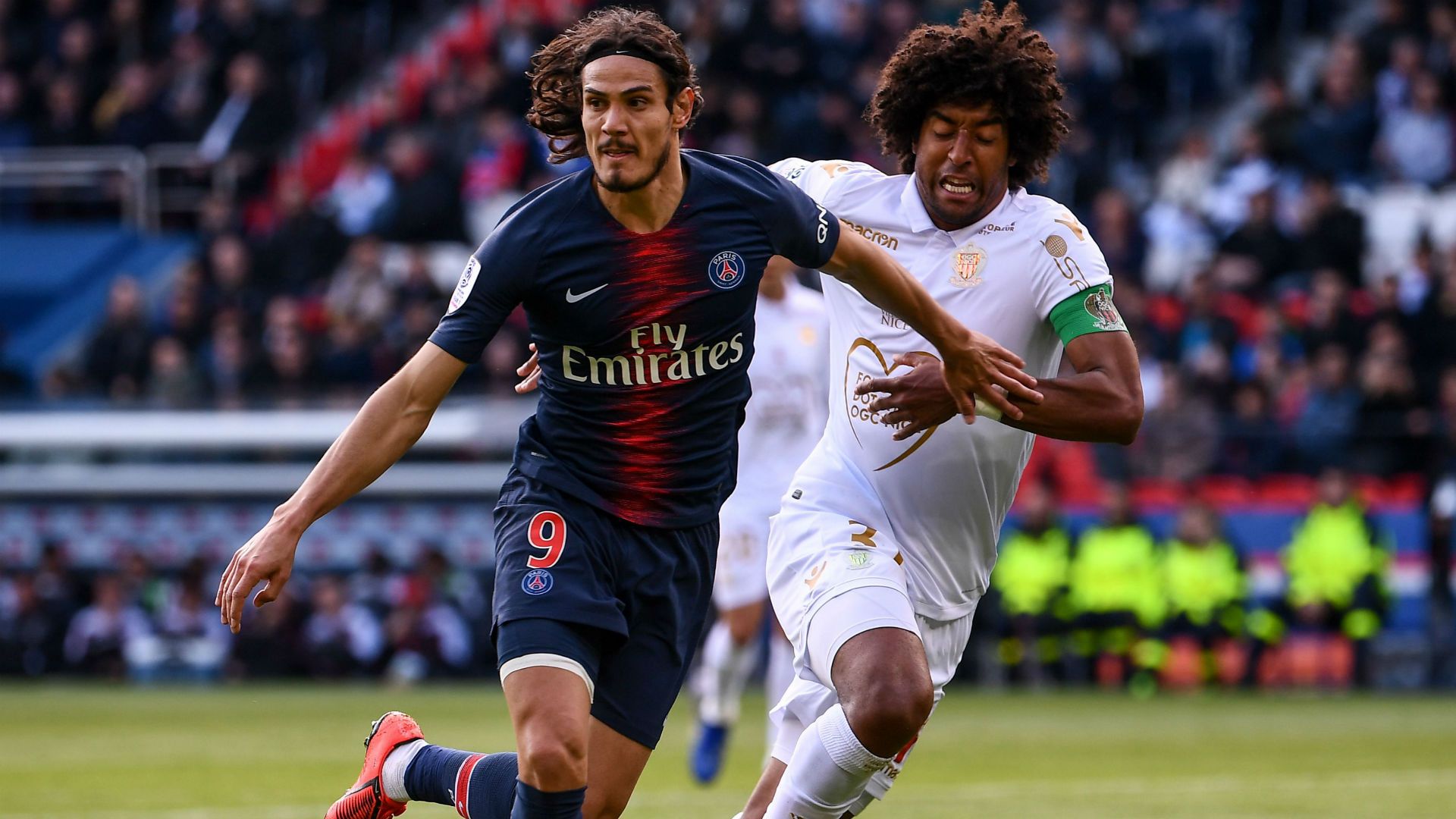 Edinson Cavani Dante PSG Nice Ligue 1 04052019