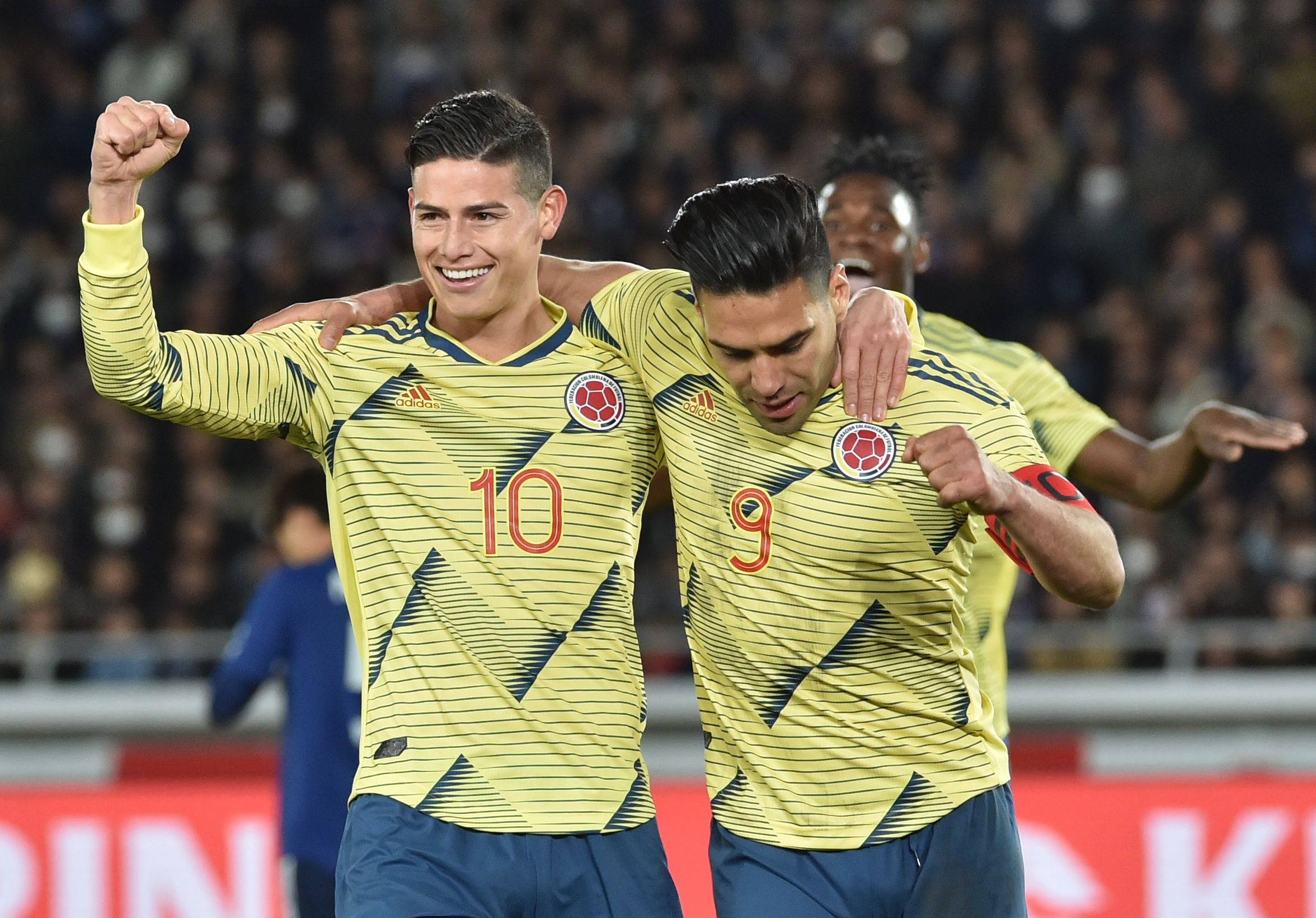 James & Falcao Colombia - Japón Amistoso 2019