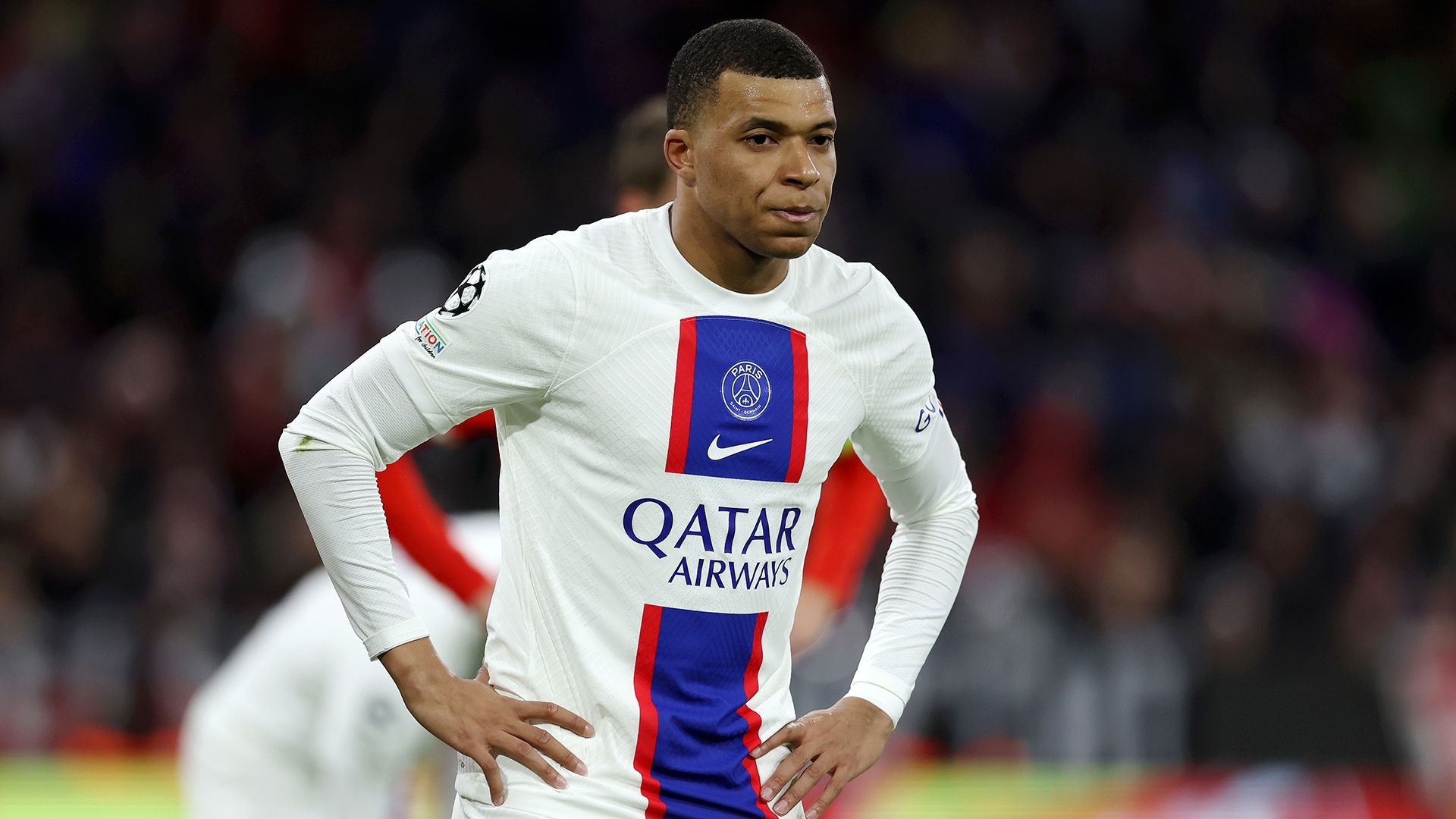 Kylian Mbappe stern Bayern Munich PSG Champions League 2022-23