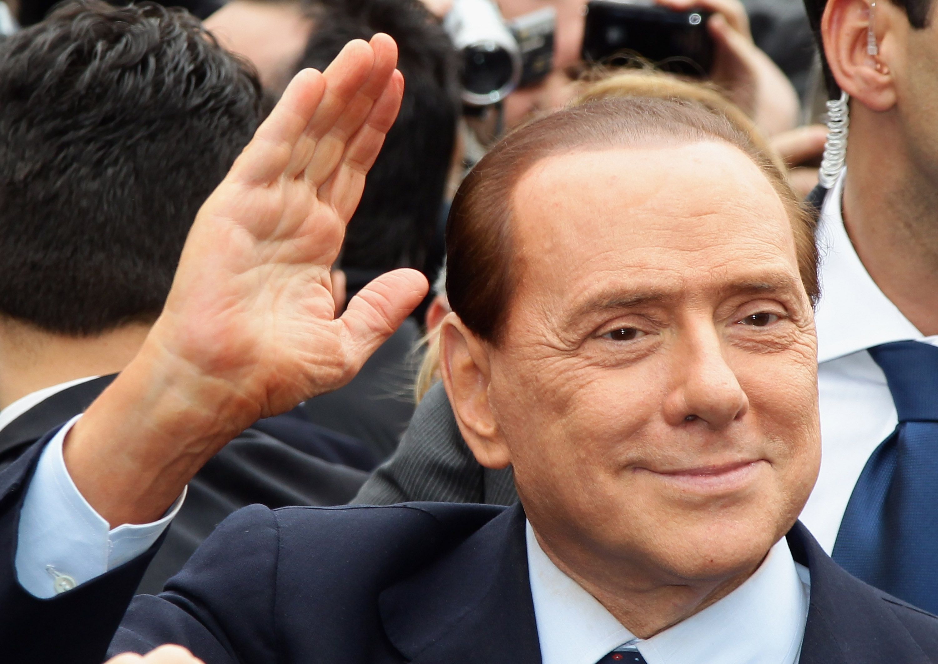 Il patron del Milan, Silvio Berlusconi