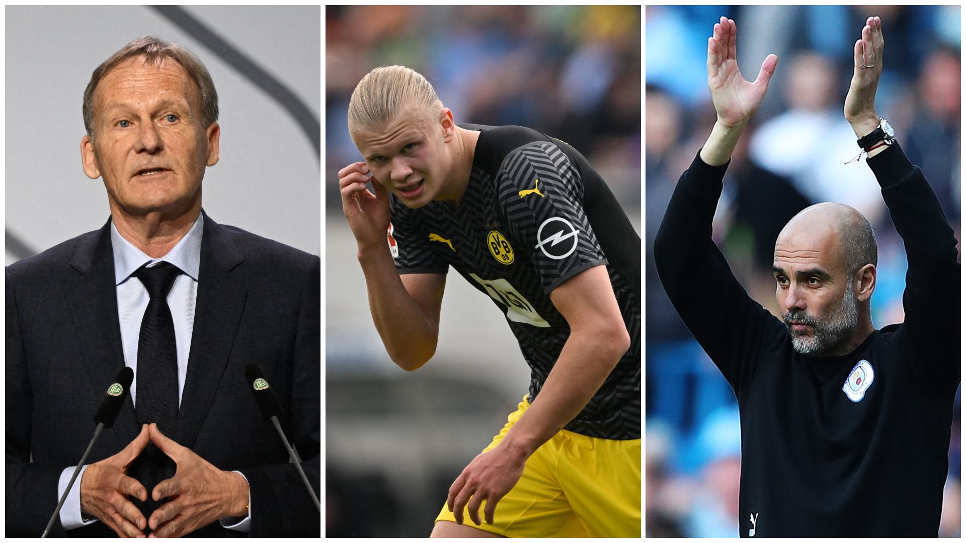 Haaland Watzke Guardiola Manchester City Borussia Dortmund