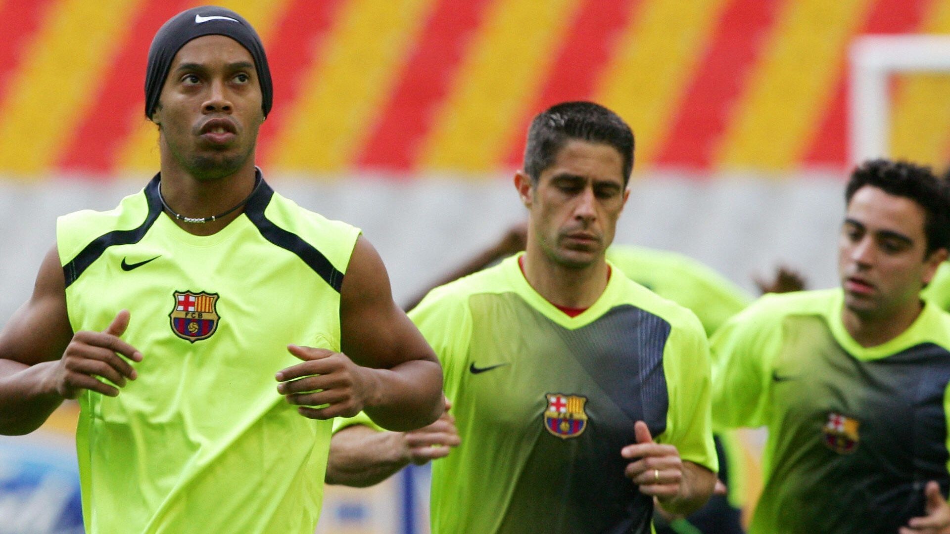 Ronaldinho Sylvinho Xavi Barcelona 2006