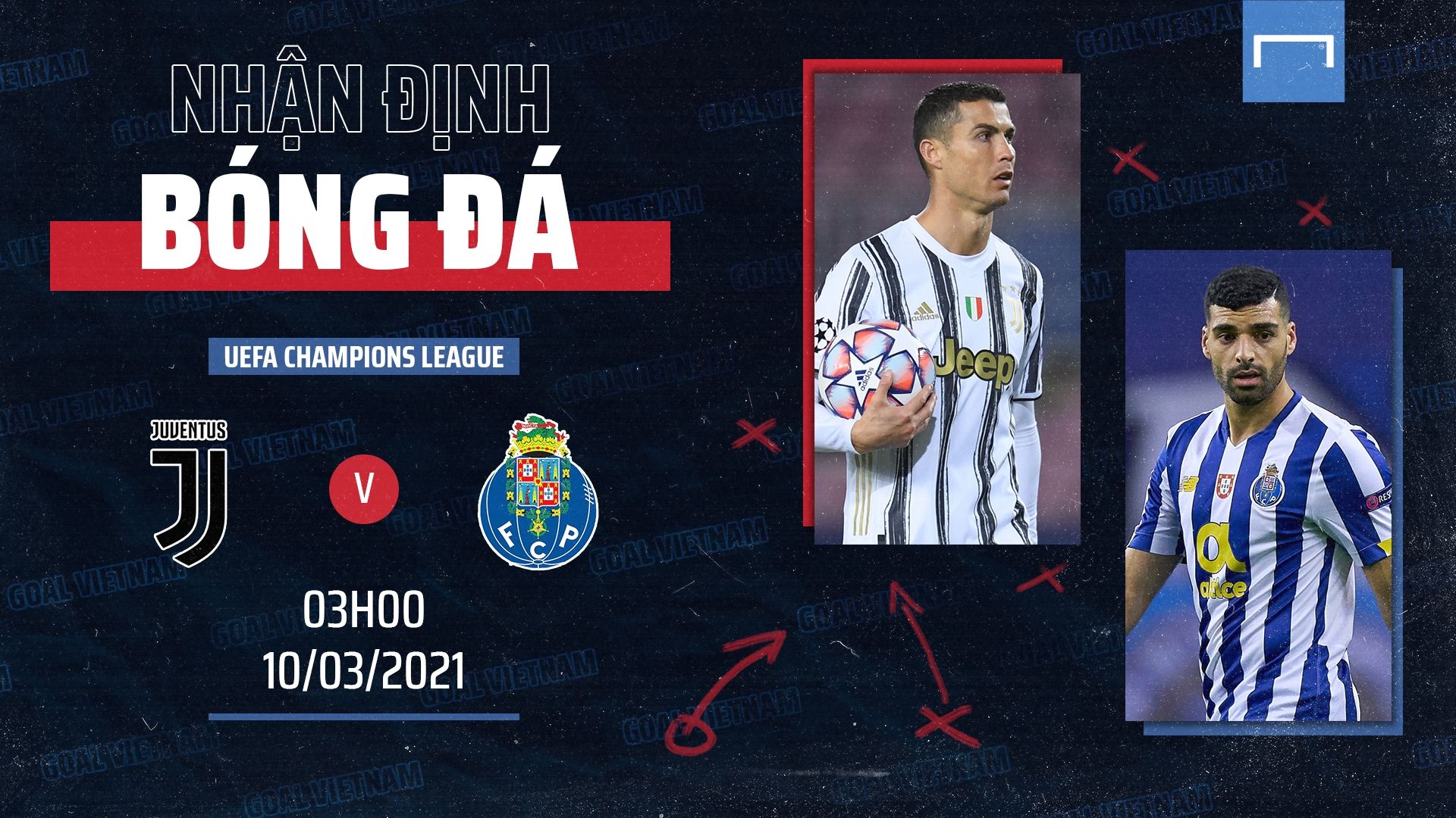 Preview Juventus vs Porto UEFA Champions League 2020/21 GFX