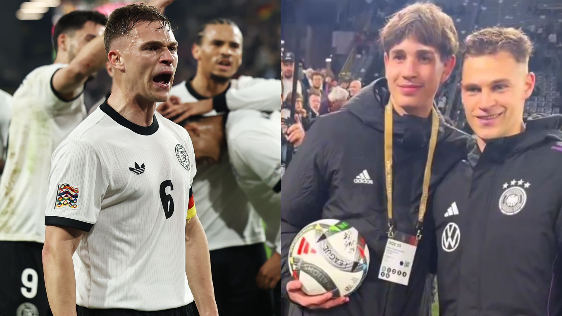 Joshua Kimmich Germany Italy ball boy Nations League 2025
