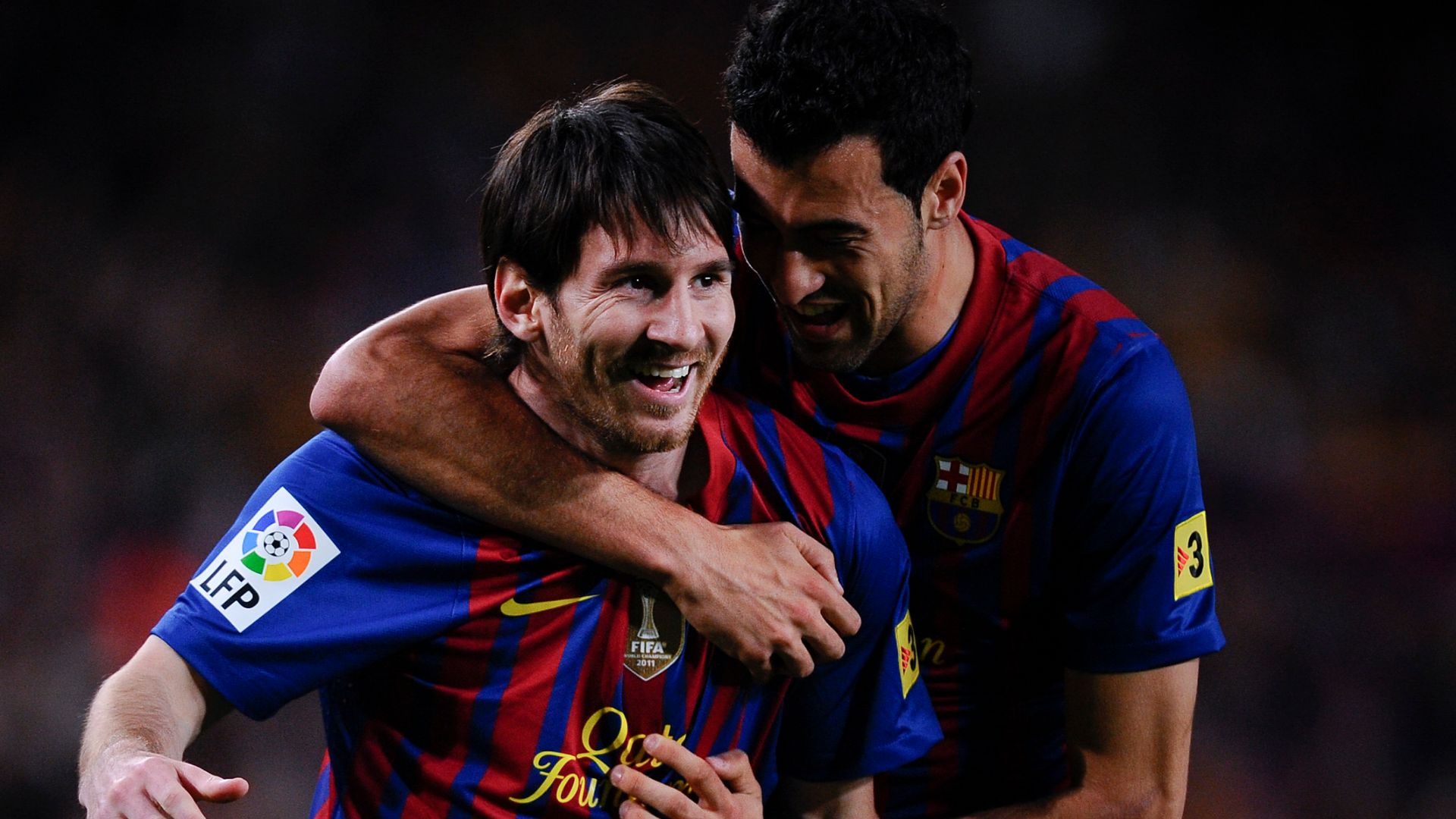 Lionel Messi Sergio Busquets Barcelona