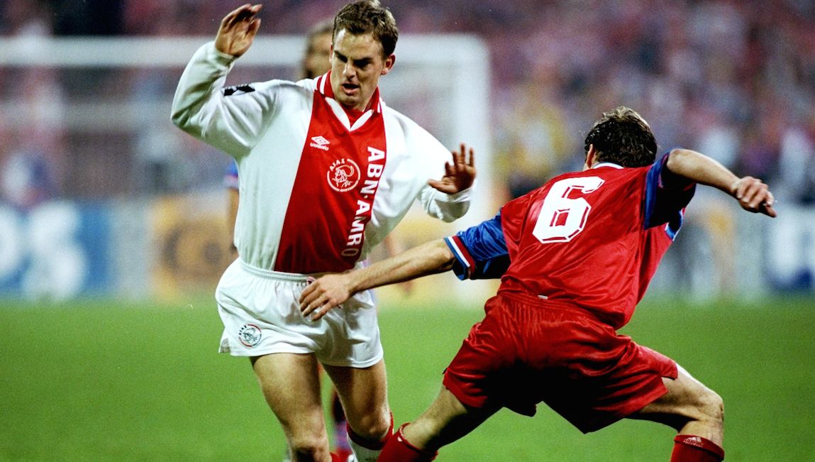 Bayern munchen Ajax .  Ronald de Boer Christian Naulinger
