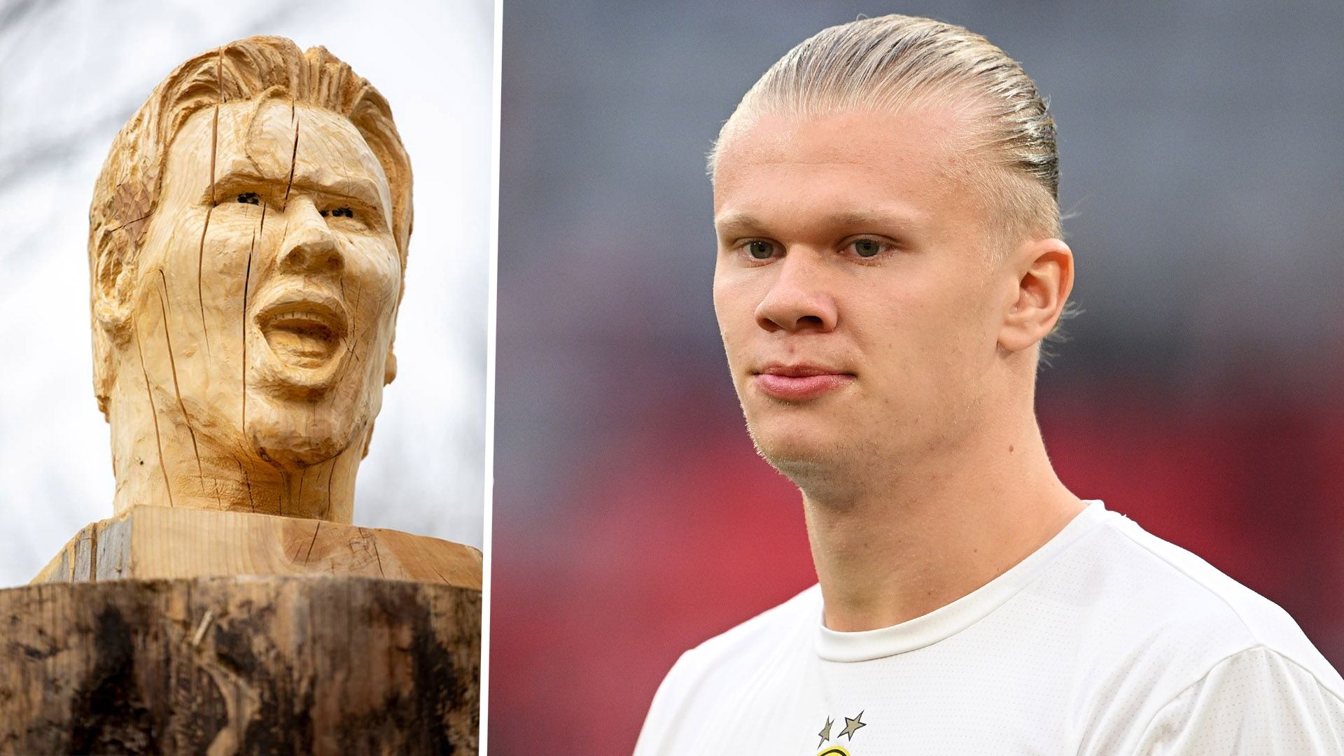 Erling Haaland statue sculpture Dortmund