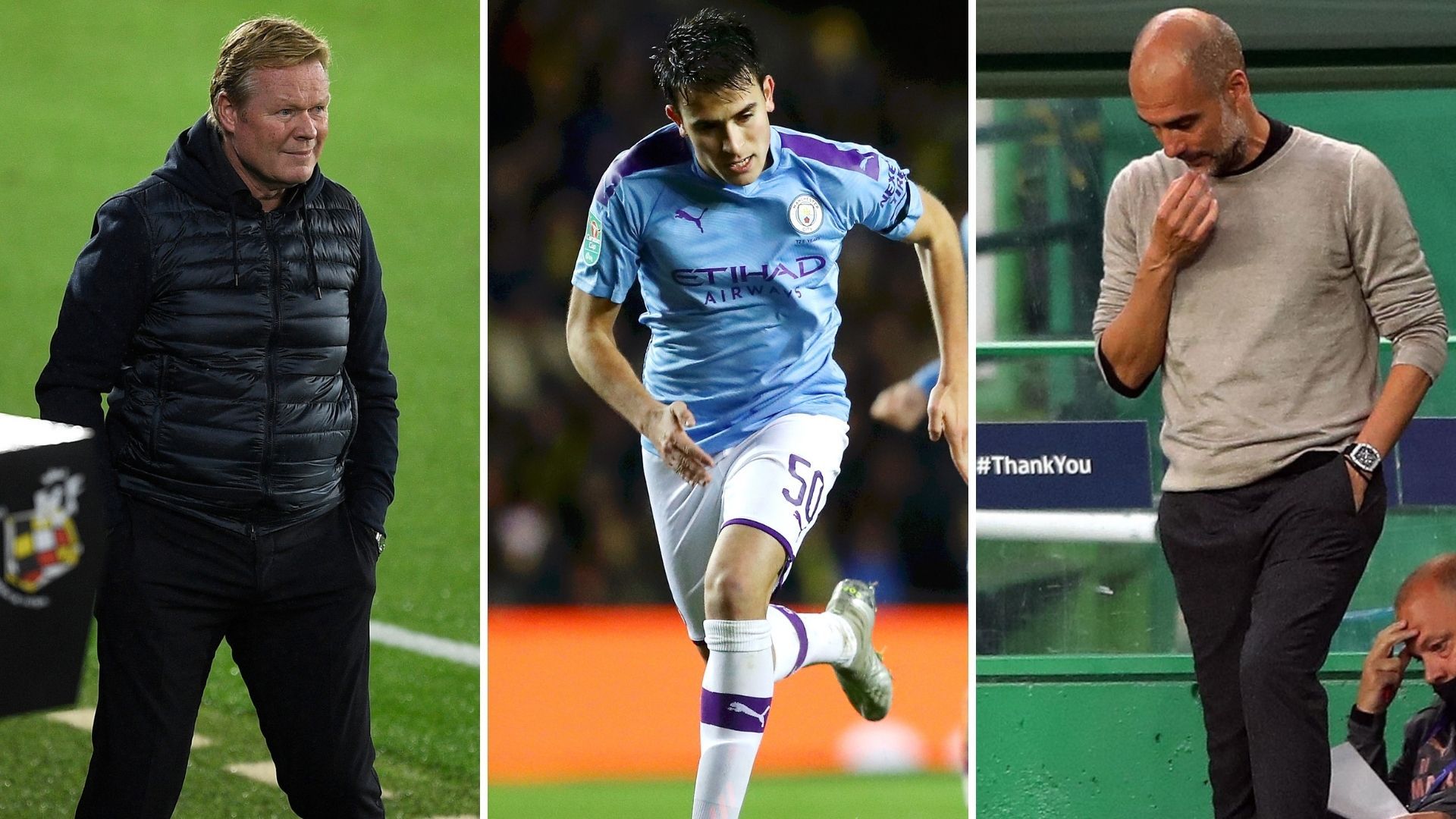 Koeman, Eric García y Guardiola (Barcelona y Manchester City)