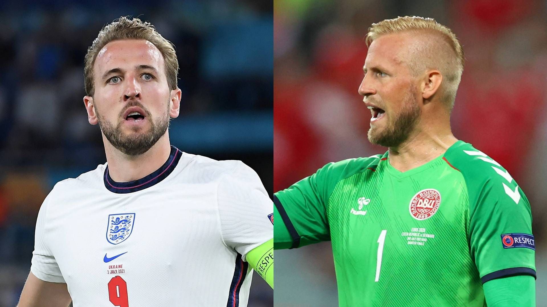 England Harry Kane Denmark Kasper Schmeichel