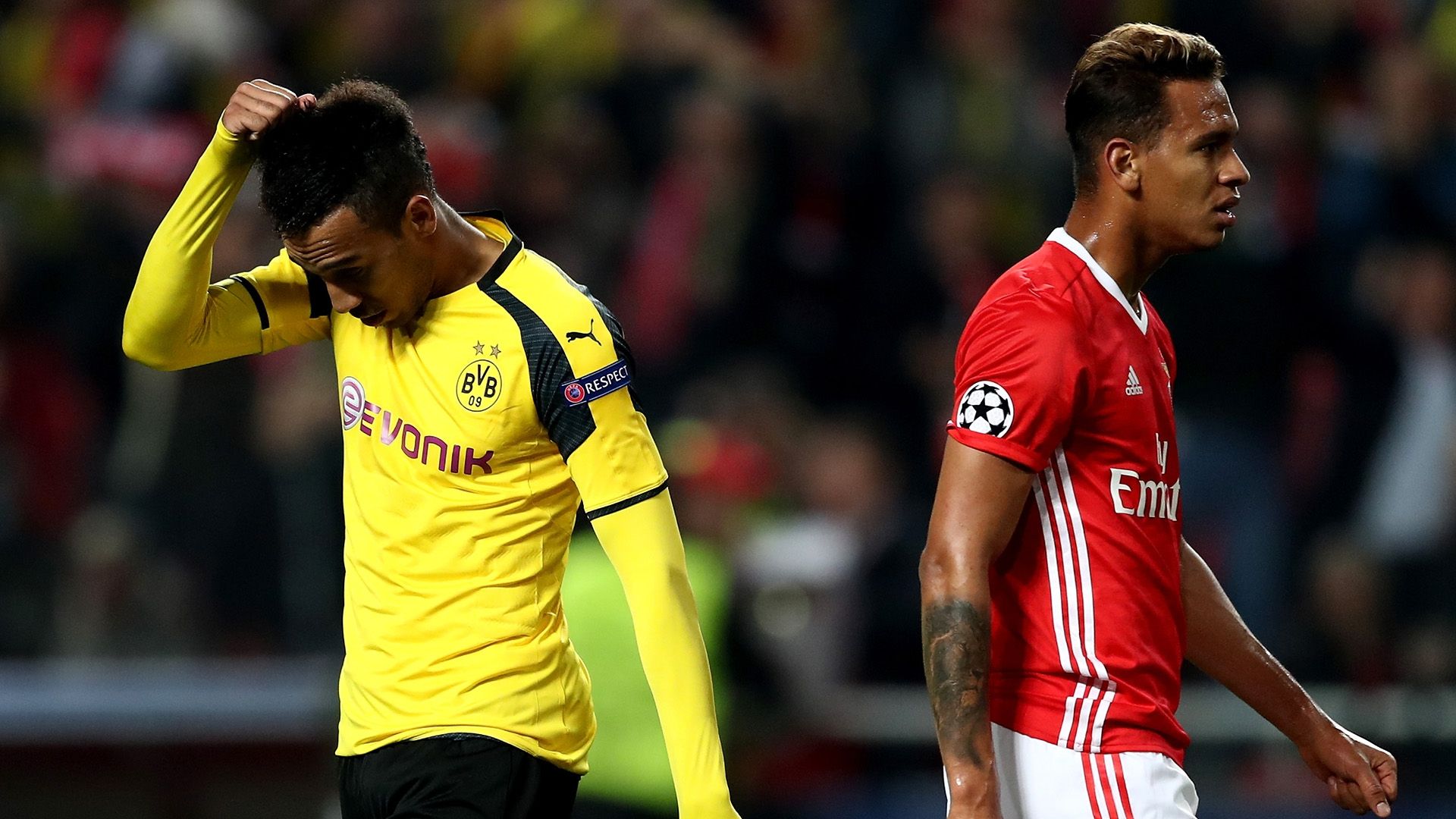 Filipe Augusto Aubameyang Benfica Borussia Dortmund Champions League R16 14022017
