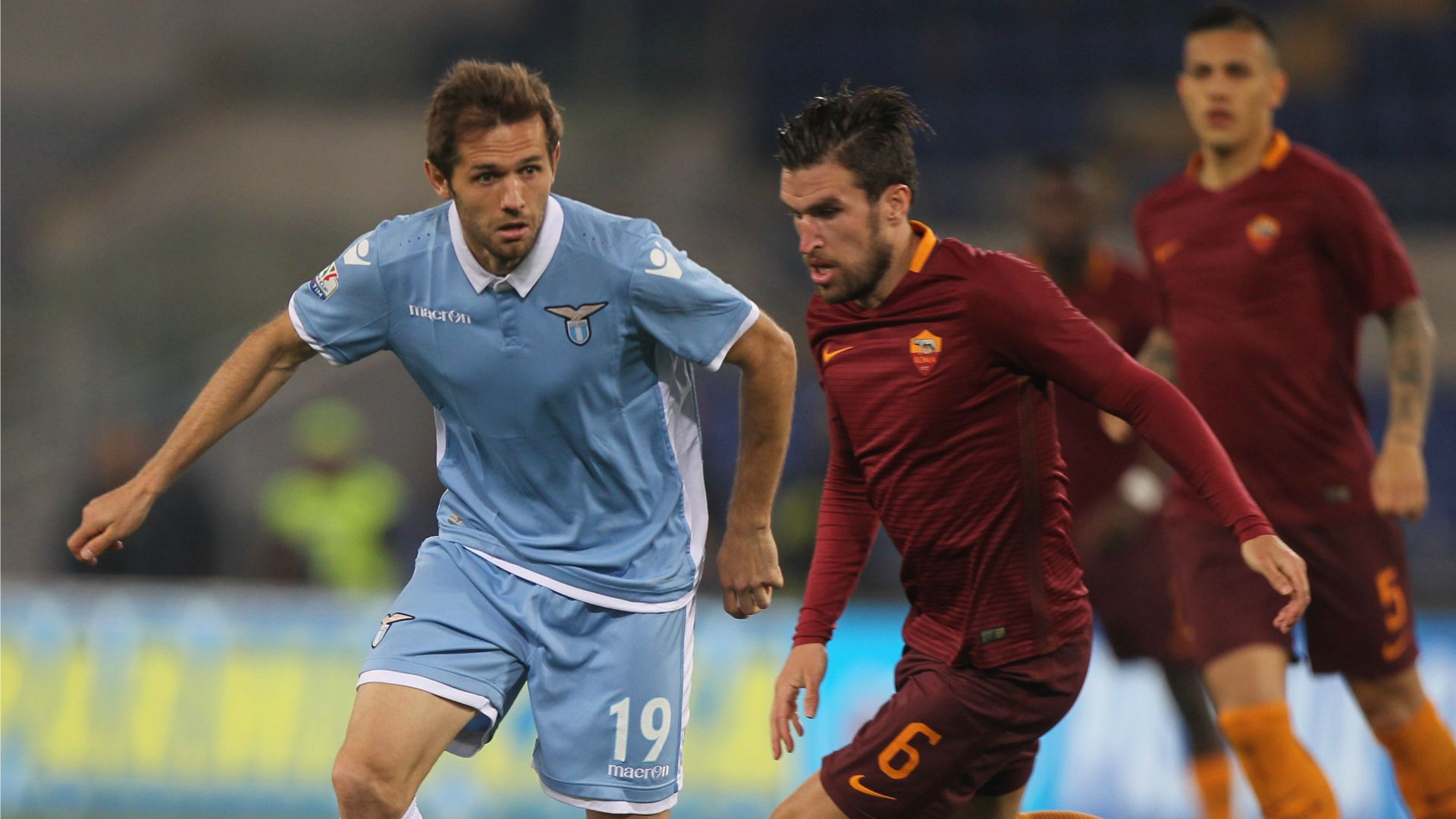 Kevin Strootman Senad Lulic Roma Lazio