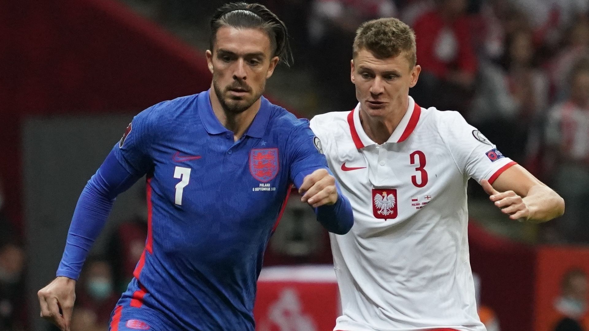 Jack Grealish England Pawel Dawidowicz Poland 2021
