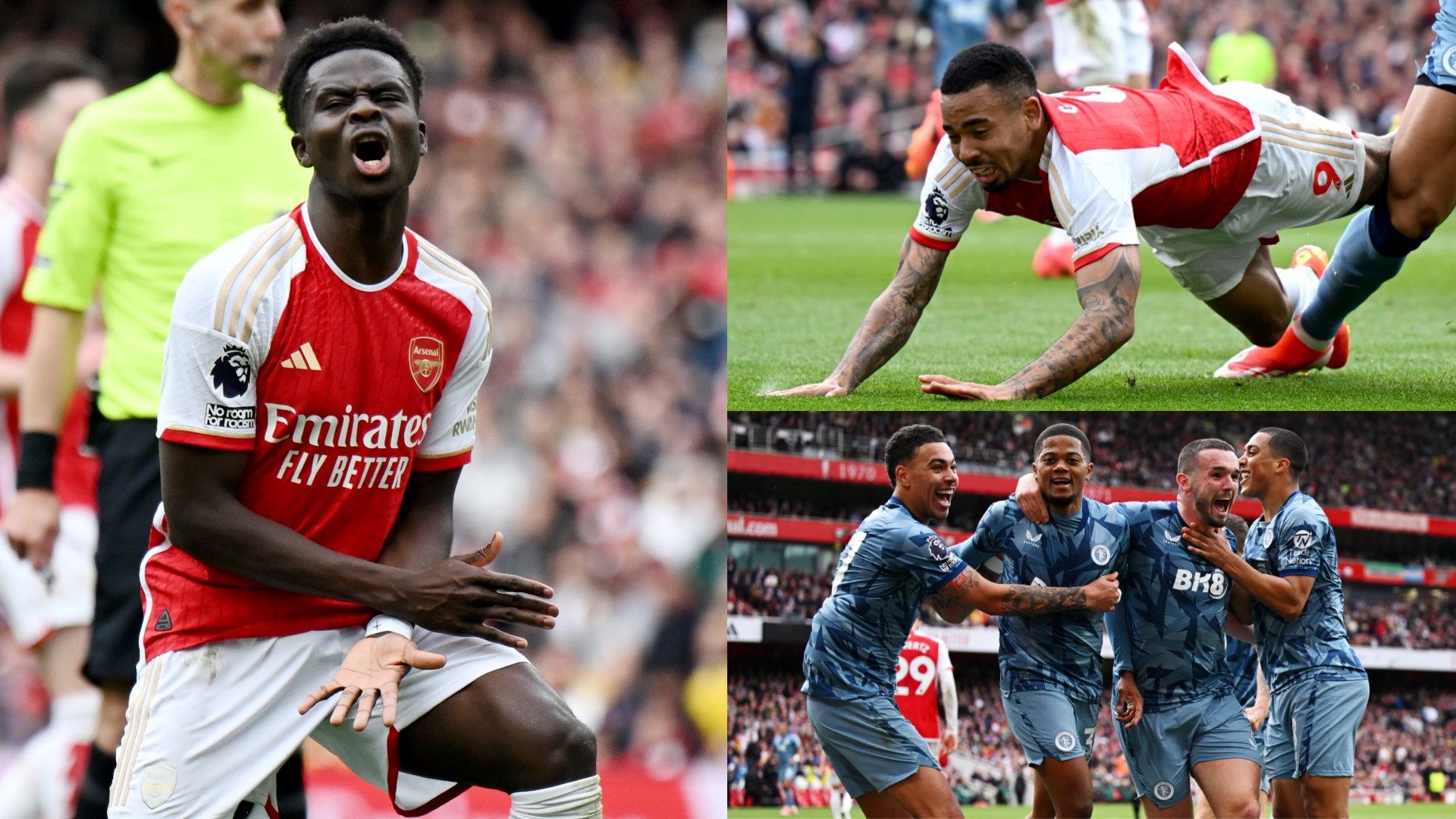 Arsenal Aston Villa split 2023-24