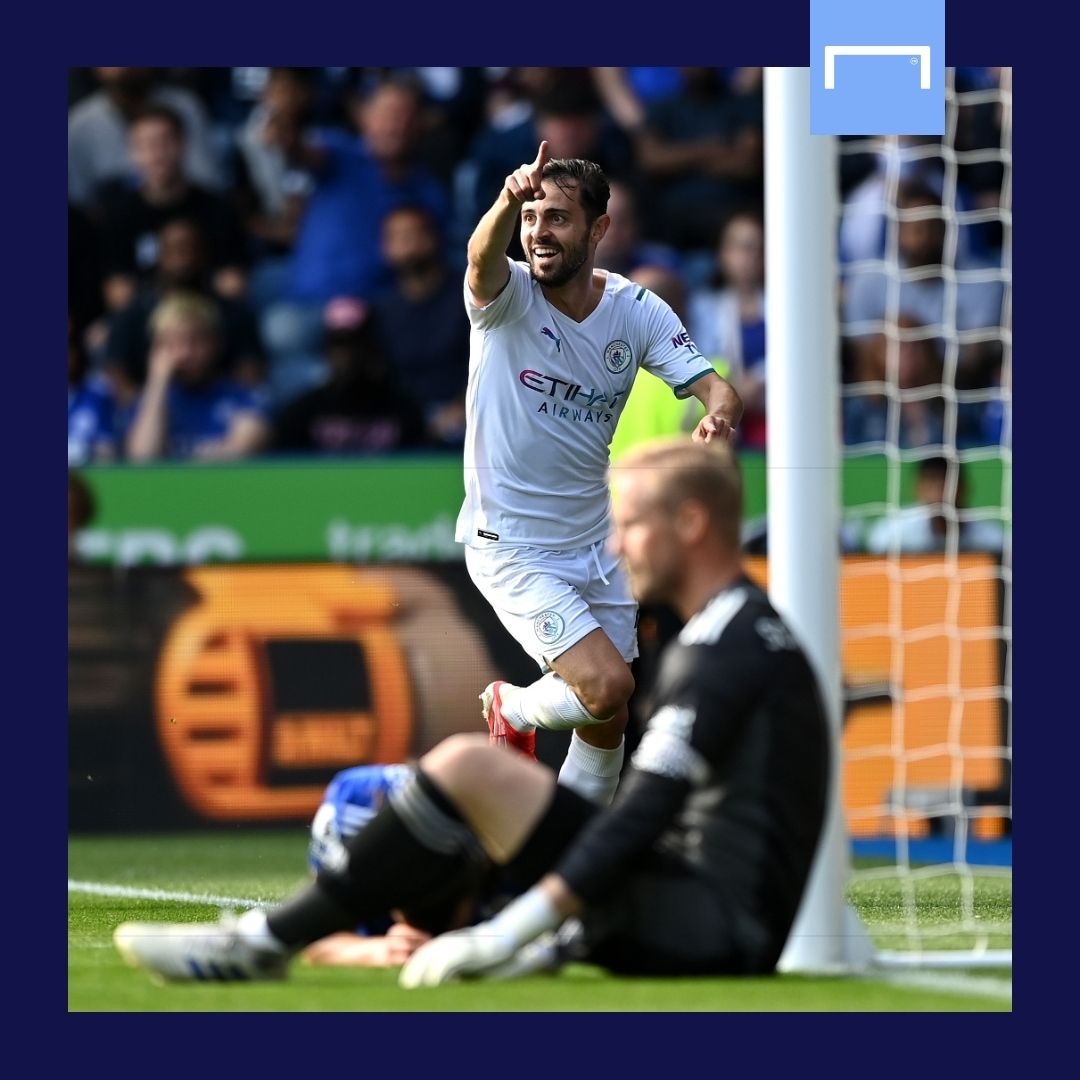 Bernardo Silva Manchester City Leicester Premier League 2021-22 GFX