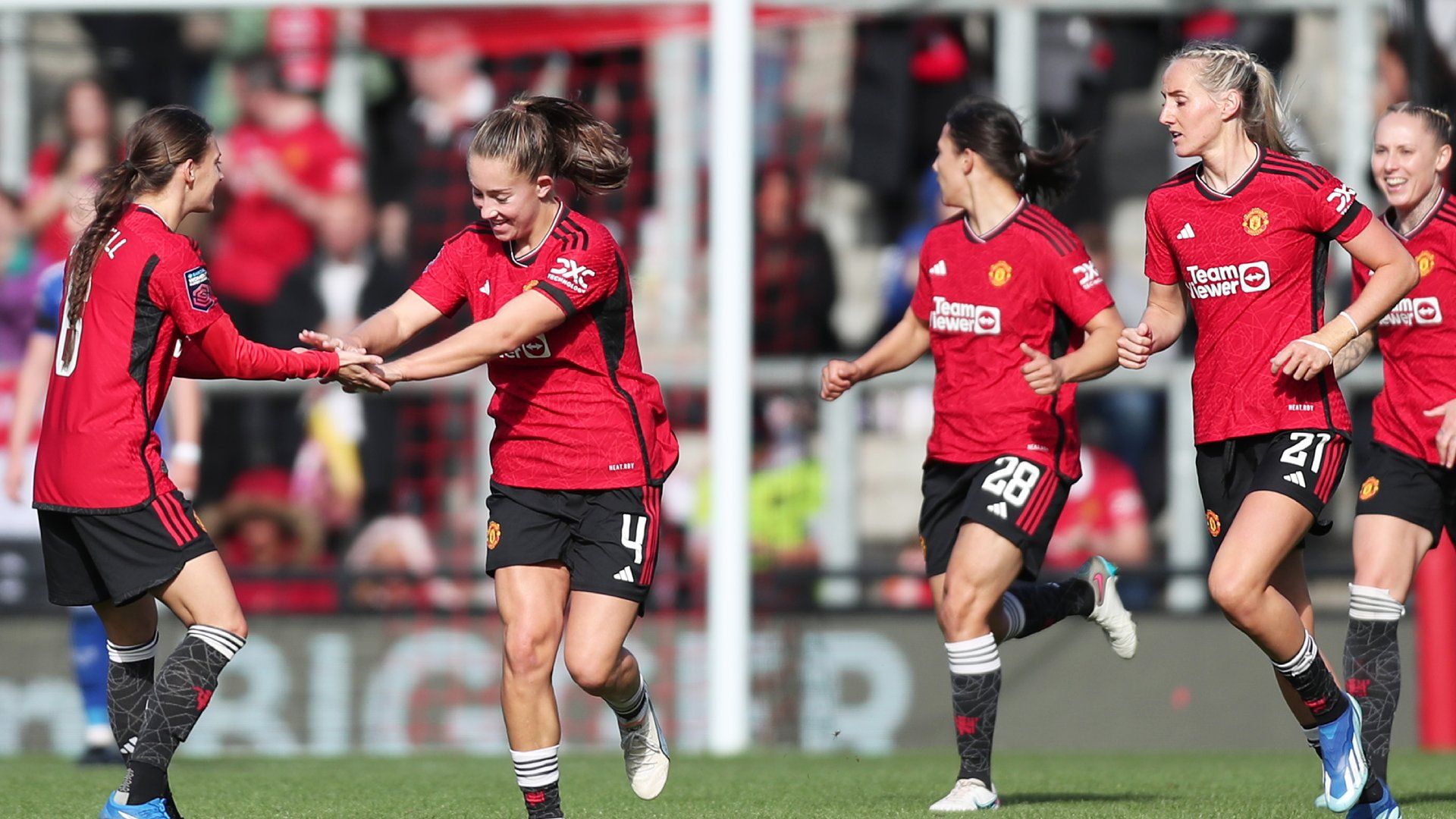 Manchester United women celebrate 2023-24