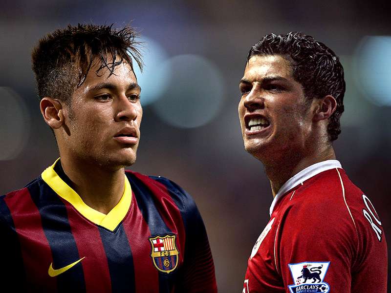 Neymar Cristiano Ronaldo Age 21 Barcelona Manchester United