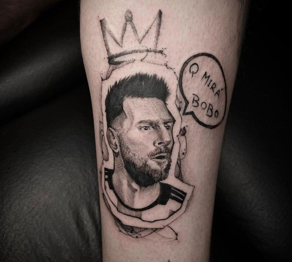 tatuaje messi que miras bobo