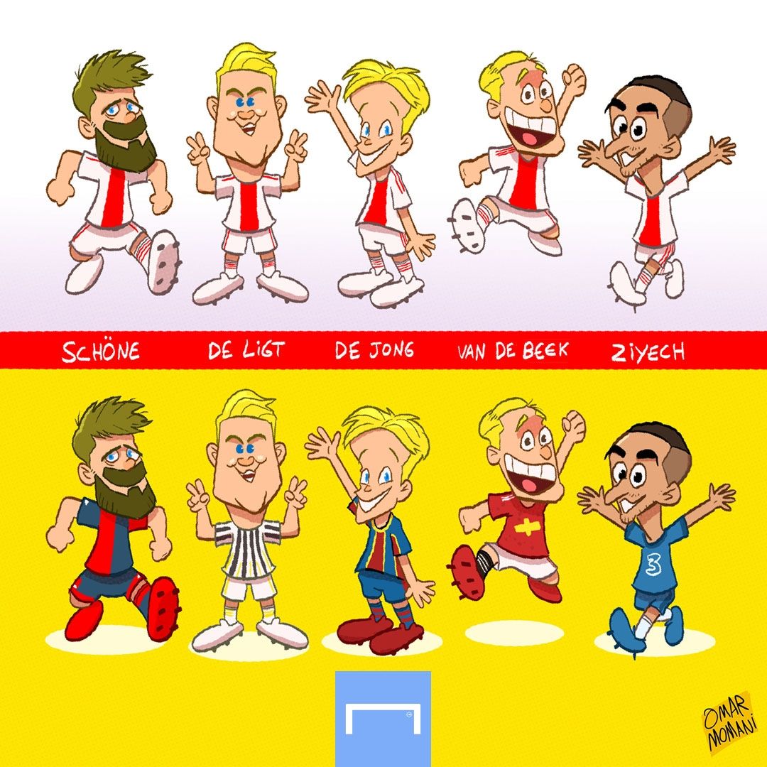 Ajax's 2018-19 team - then and now