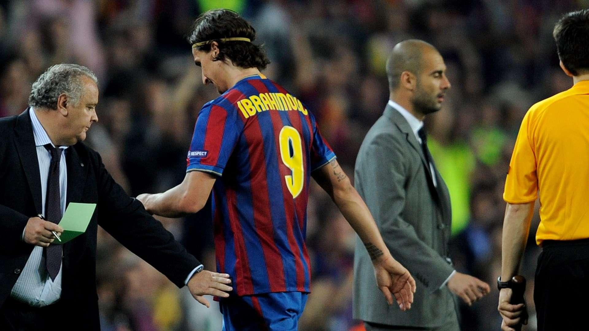 Ibrahimovic Guardiola Barcelona 2010