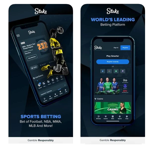 Stake app Screenshot auf einem Smartphone