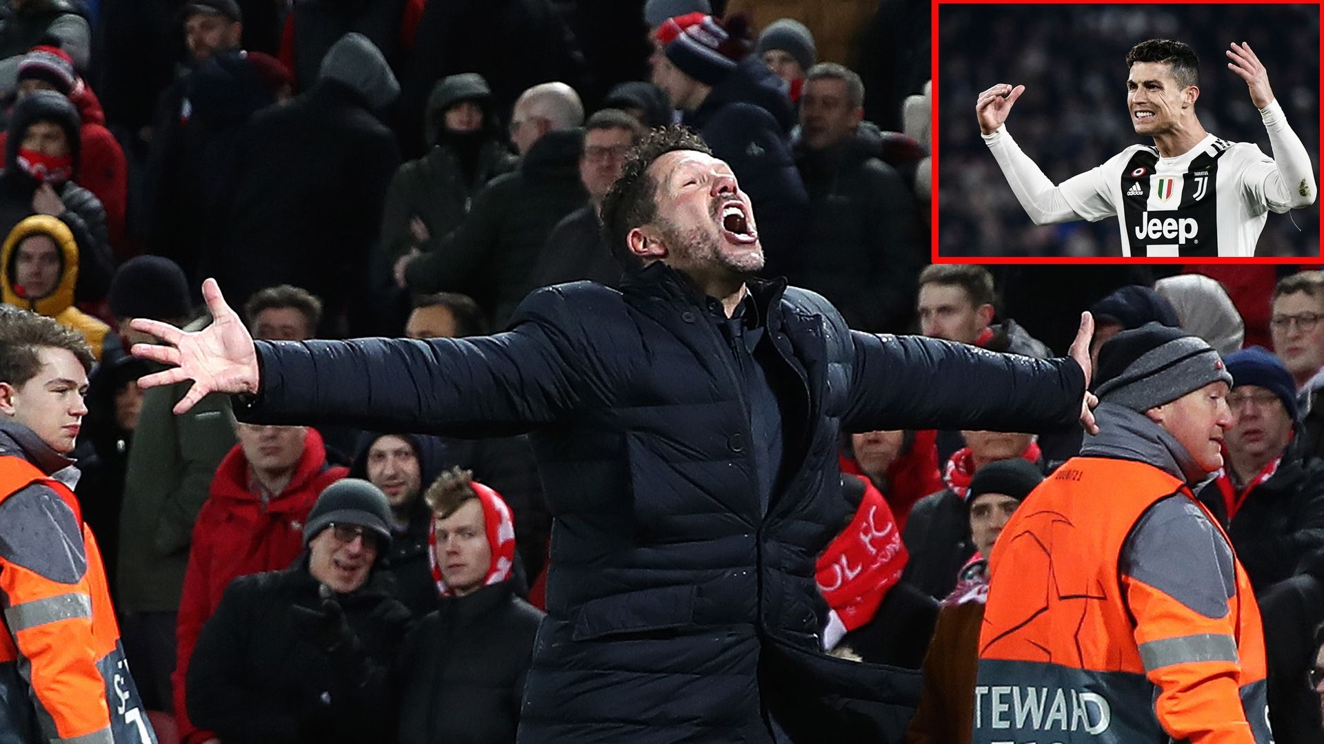 Simeone y Cristiano, Atlético de Madrid - Juventus