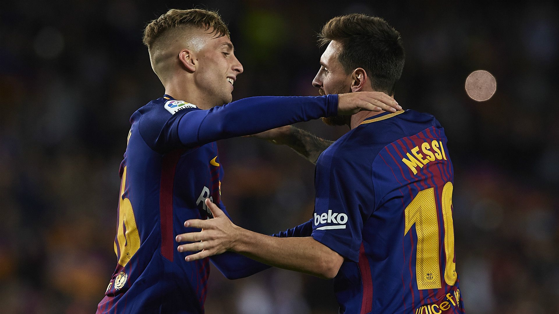 Gerard Deulofeu Lionel Messi Barcelona