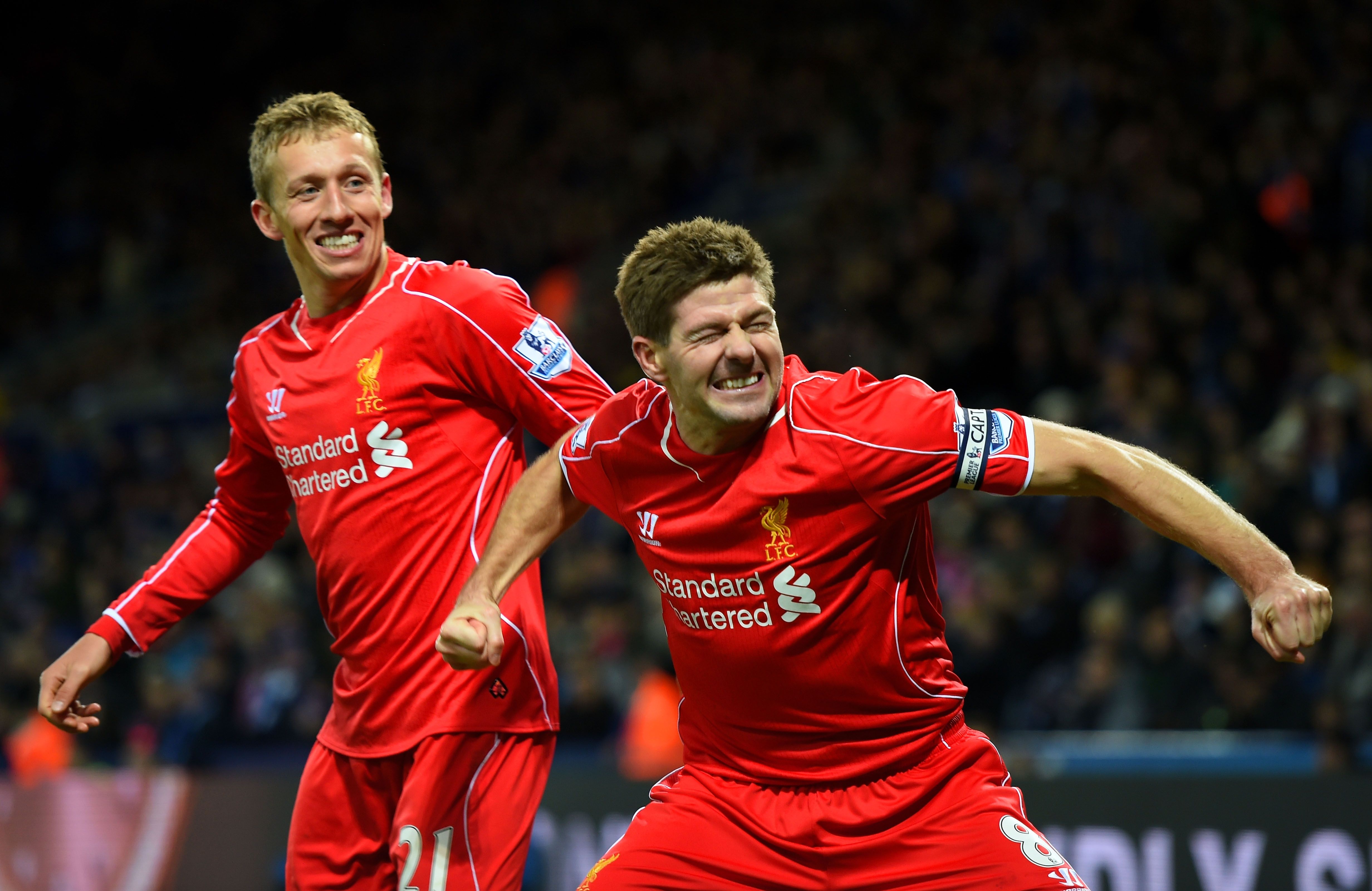 Steven Gerrard Lucas Leiva 2013-14