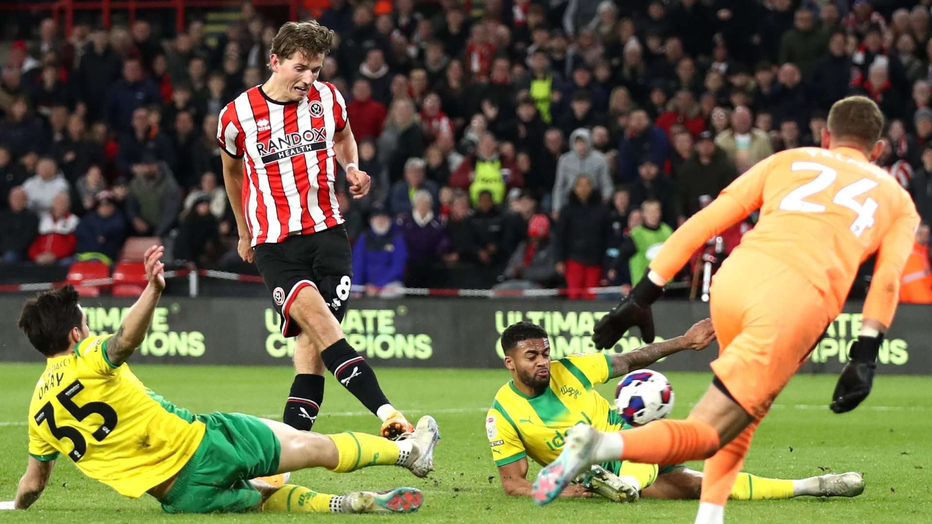 Sander Berge goal Sheffield United West Brom 2022-23