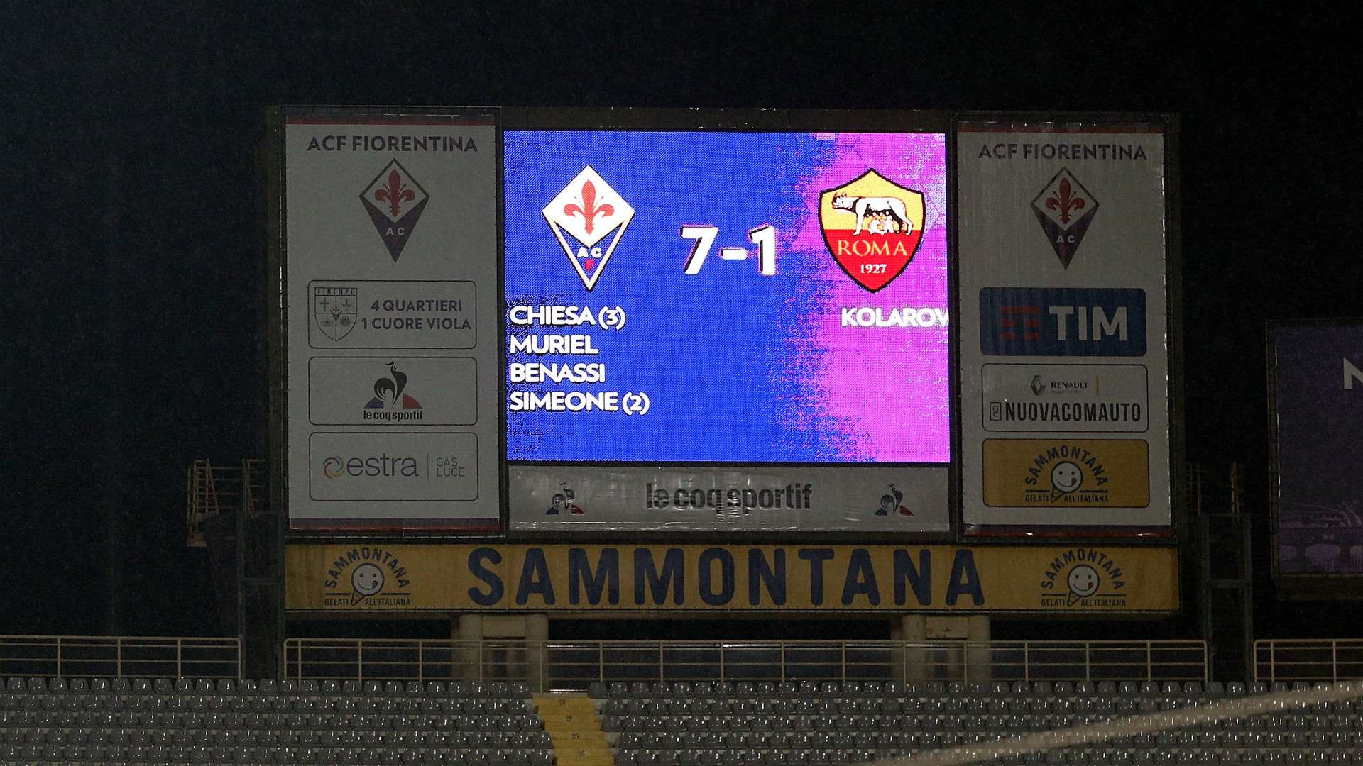 Fiorentina-Roma 7-1