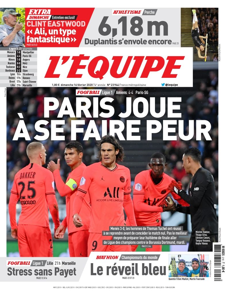 16 Feb 2020 L'Equipre