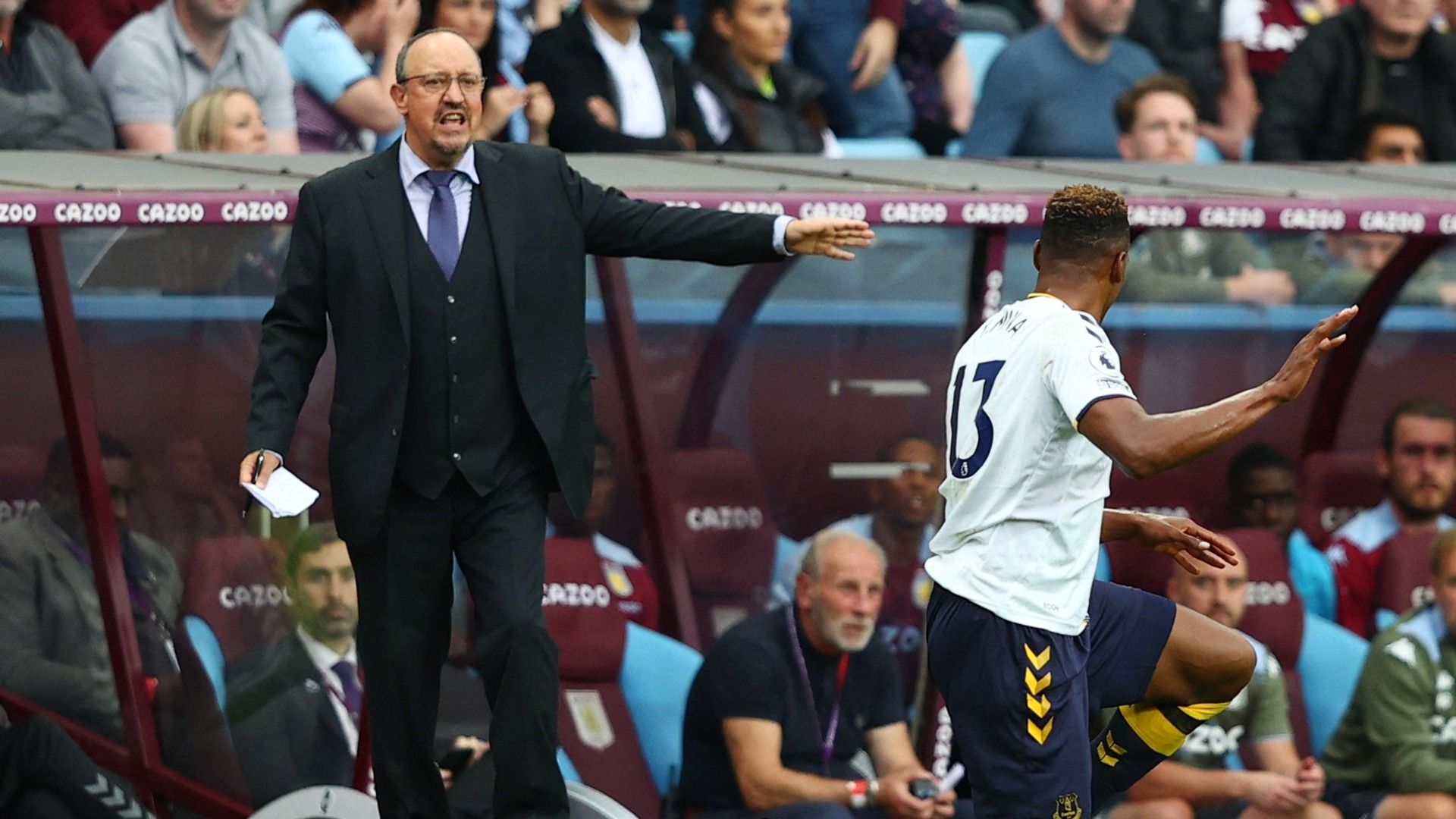 Rafa Benitez Aston Villa vs Everton 2021-22